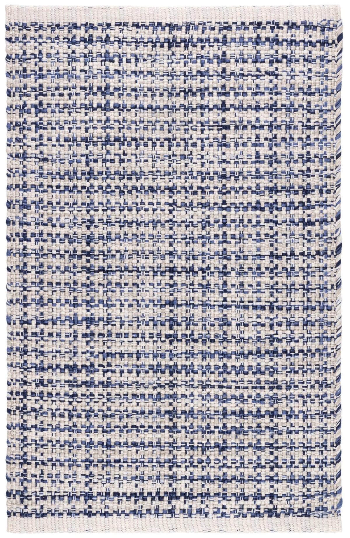 Dash & Albert Coastal Blue Geometric Handwoven Indoor/Outdoor Rug, 3'x5'