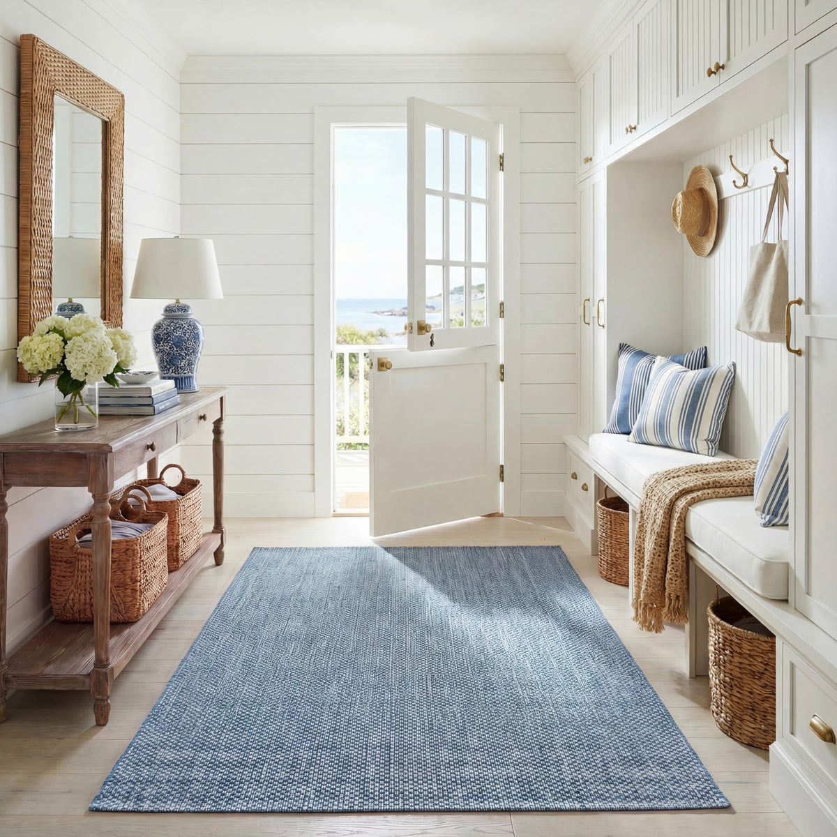 SAFAVIEH Washable Rug Outdoor Courtyard Collection - 8' x 10', Natural & Cream, Non-Shedding & Easy Cleaning, Ideal for Patio, Backyard, Mudroom, DIning Space (CY8521-03012)