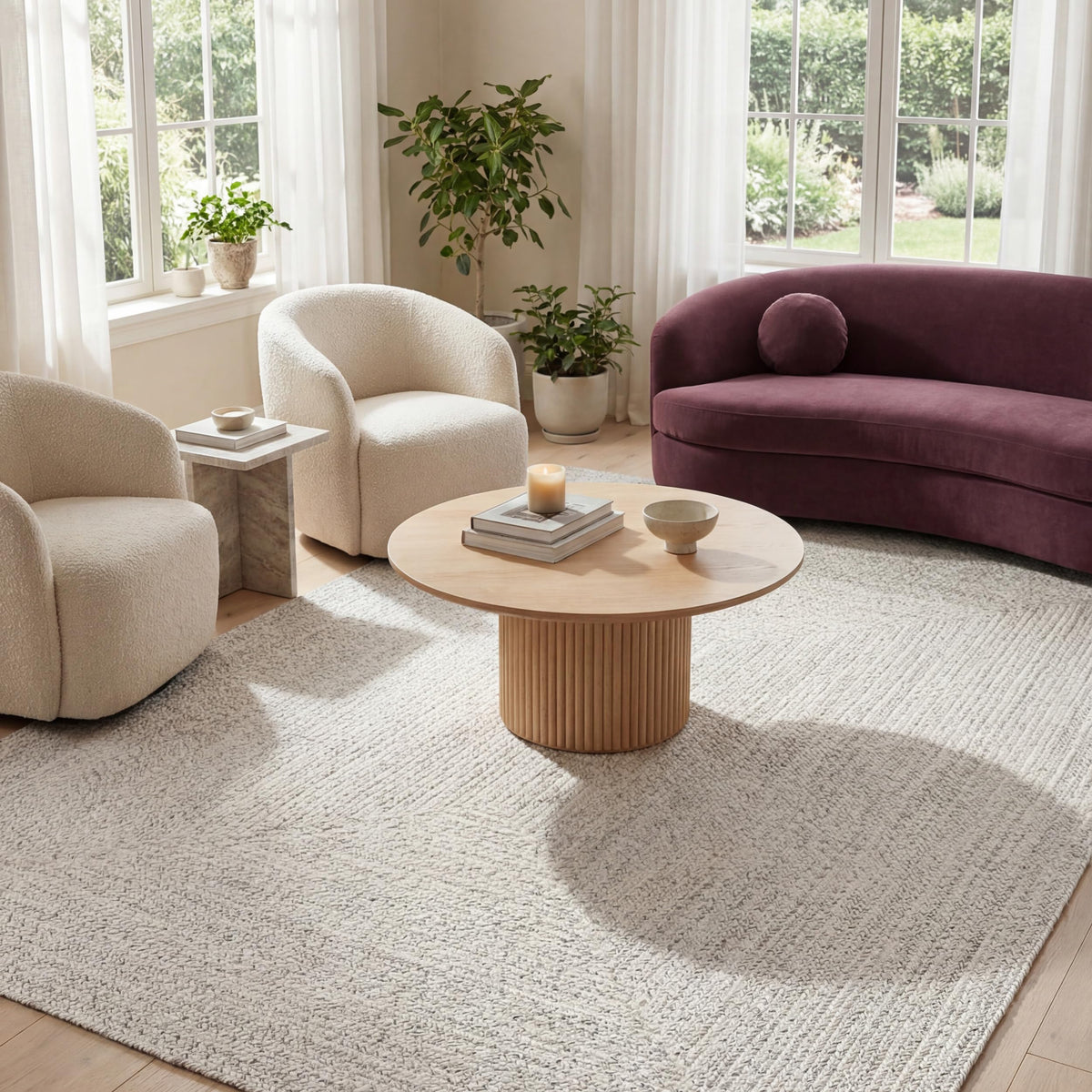nuLOOM Wynn Tan Solid Power Loomed Indoor/Outdoor Area Rug, 5' x 8'