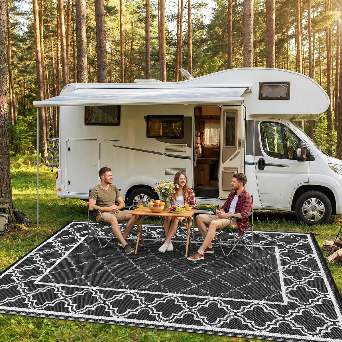 Garvee Reversible Outdoor Rug 6x9, Waterproof Outdoor Plastic Rug, Porch