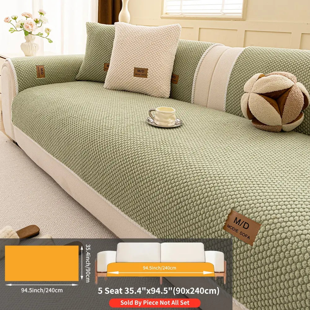 Non-Slip Soft Sofa Cushion, Durable Pet-Friendly Couch Protector, Reusable Couch Protector, Washable Dustproof Sofa Cover, Dustproof Sofa Slipcover, Universal Home Decor, Washable Couch Covers, Slipcover For Sofa