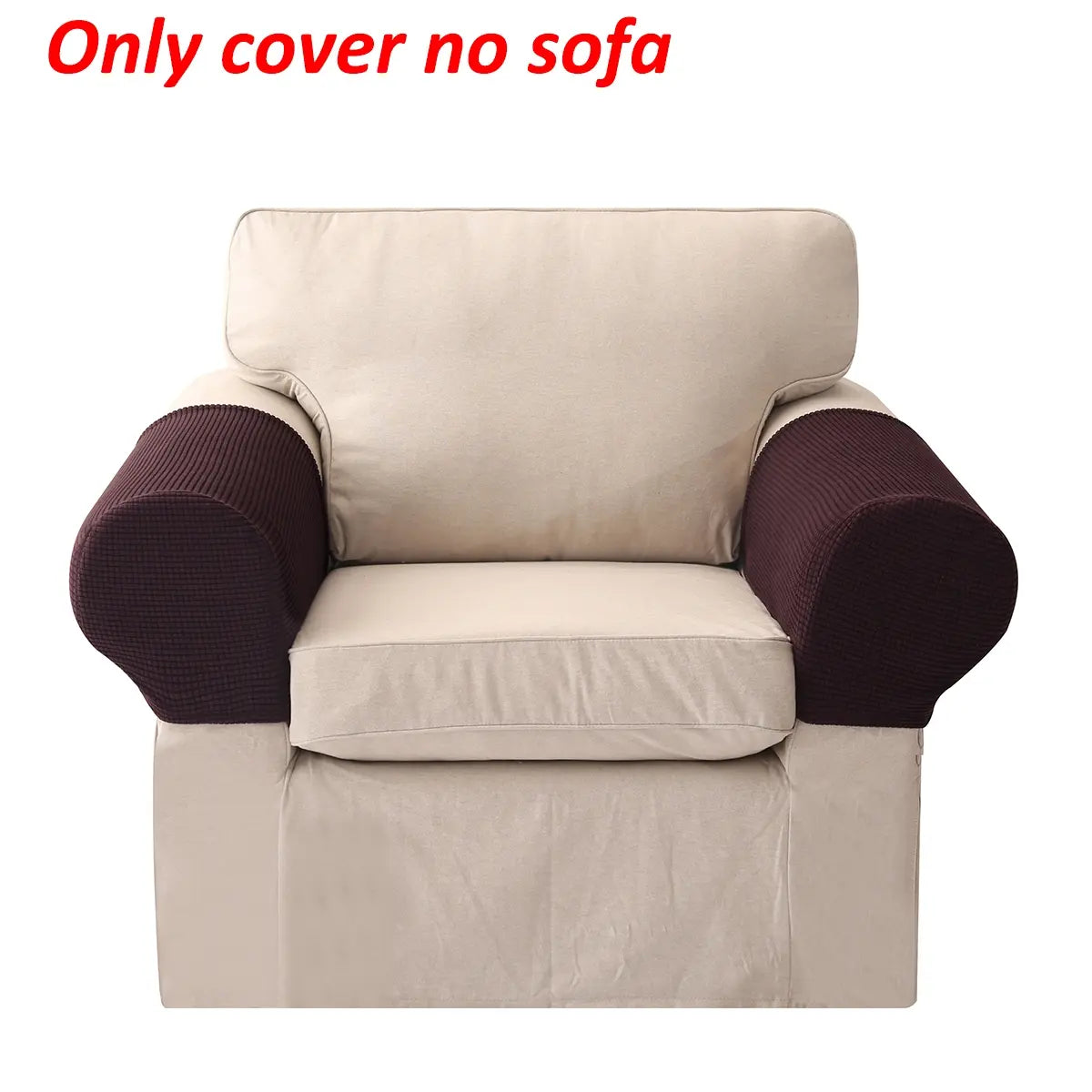 Durable Nylon Elastic Armrest Covers, Soft Fabric, Corn Grain Pattern, Scratch & Dust Proof, Suitable for Single to Four Seater Sofas, Set of Two, Decorative Couch Sofa Protector