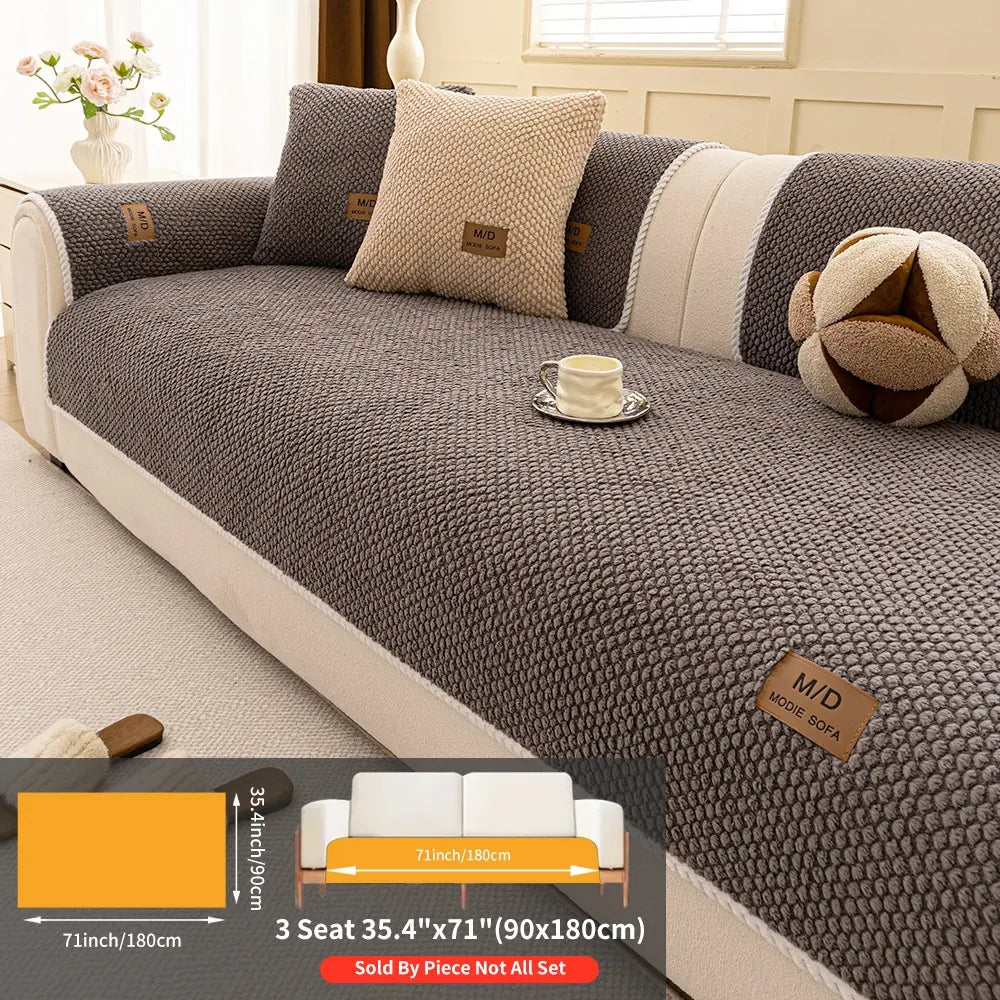 Non-Slip Soft Sofa Cushion, Durable Pet-Friendly Couch Protector, Reusable Couch Protector, Washable Dustproof Sofa Cover, Dustproof Sofa Slipcover, Universal Home Decor, Washable Couch Covers, Slipcover For Sofa