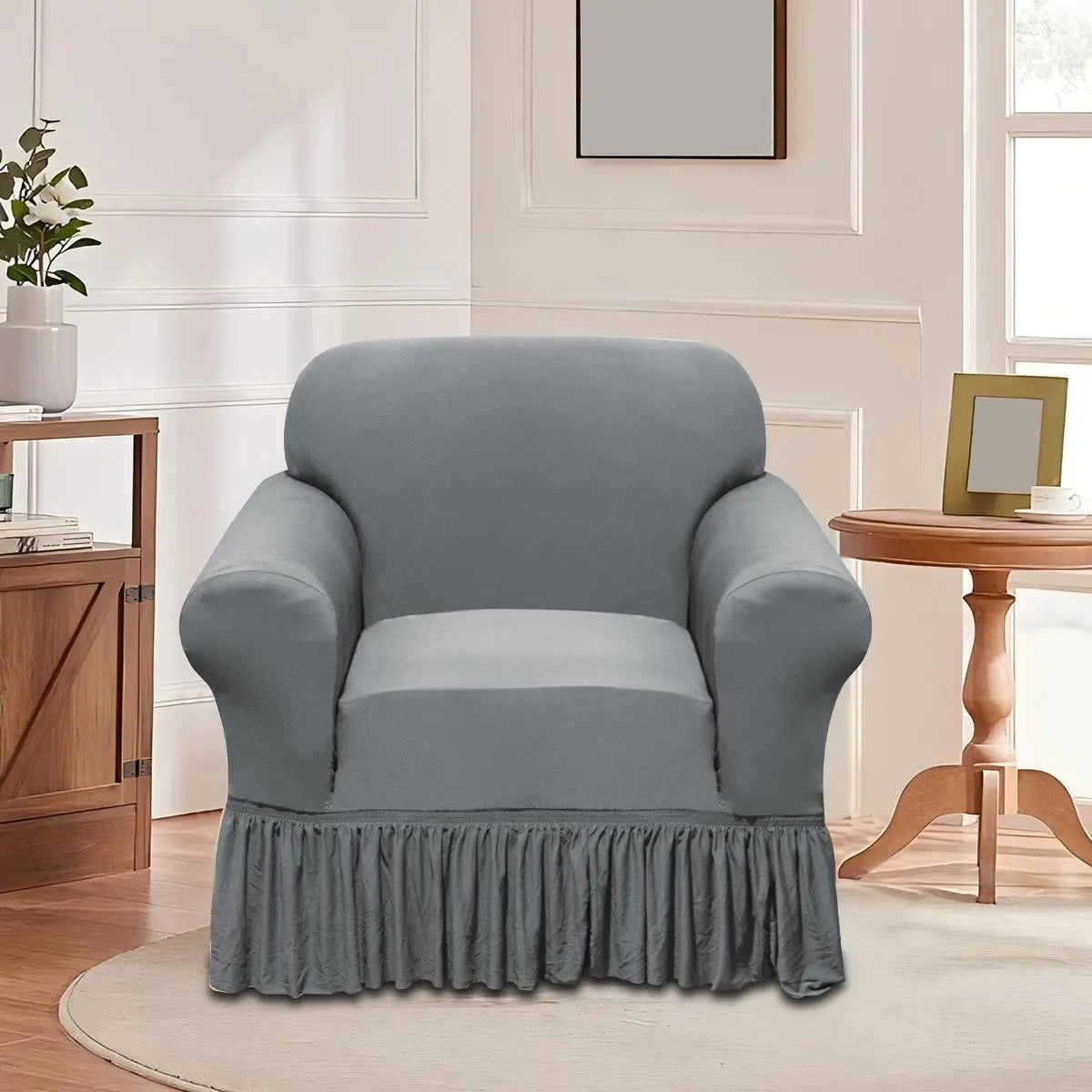 Solid Color Stretch Sofa Slipcover, Removable Washable Slipcovers For Couches And Sofas, 1 Count Dustproof Elastic Couch Protector, Sofa Protective Cover for Home & Living Room