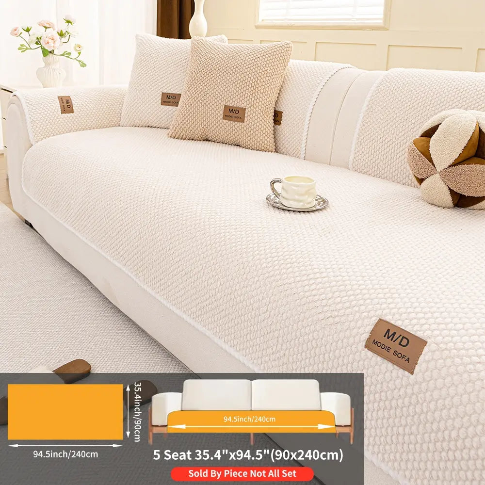 Non-Slip Soft Sofa Cushion, Durable Pet-Friendly Couch Protector, Reusable Couch Protector, Washable Dustproof Sofa Cover, Dustproof Sofa Slipcover, Universal Home Decor, Washable Couch Covers, Slipcover For Sofa