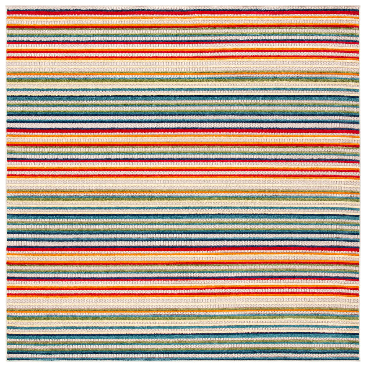 SAFAVIEH Washable Rug Outdoor Cabana Collection - 8' x 10', Ivory & Green, Non-Shedding & Easy to Clean, Ideal for Patio, Backyard, Mudroom (CBN323A)