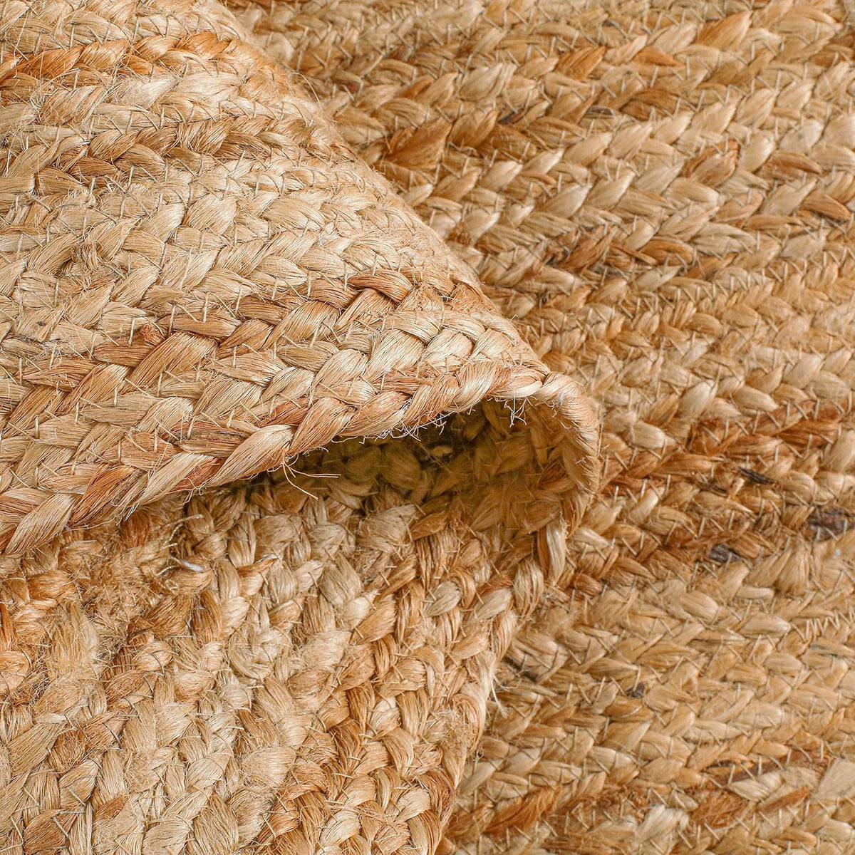 Hausattire Jute Braided Woven Kitchen Rug 2x3 Feet - Natural