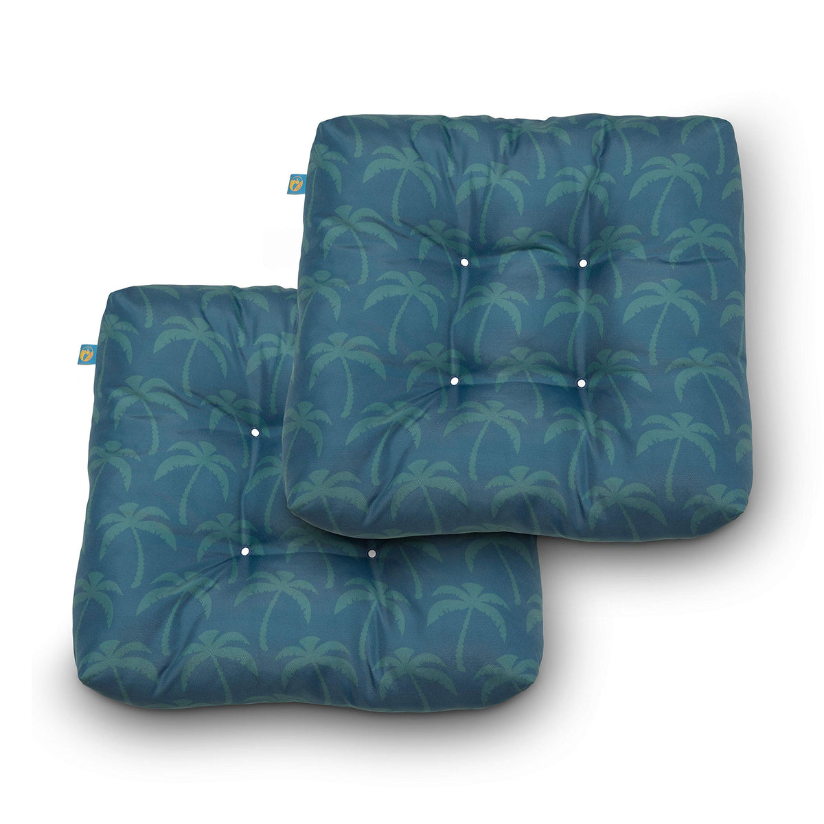 DUCKCOVERS® Water-Resistant Indoor/Outdoor Seat Cushions, 19 x 19 x 5 Inch, 2 Pack, Periwinkle Blue