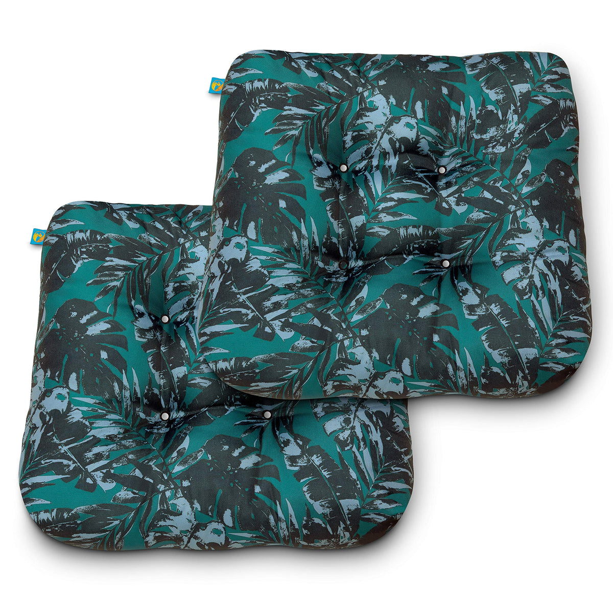 DUCKCOVERS® Water-Resistant Indoor/Outdoor Seat Cushions, 19 x 19 x 5 Inch, 2 Pack, Periwinkle Blue