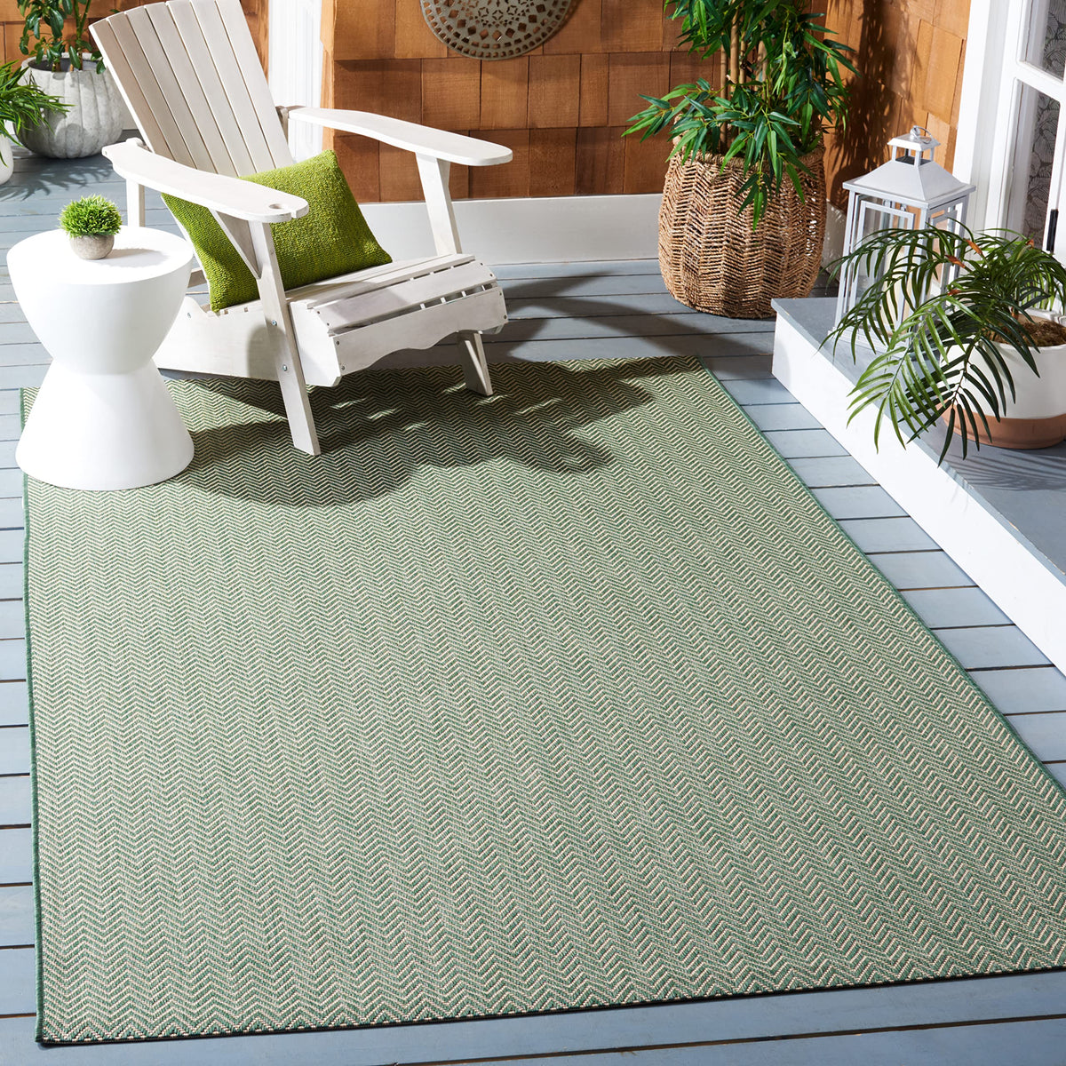 SAFAVIEH Courtyard Outdoor Area Rug 5'3"x7'7", Natural & Cream CY8022-03012