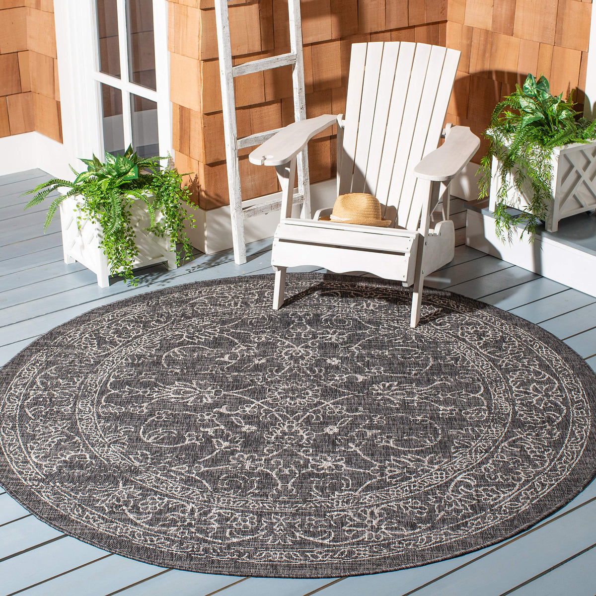 SAFAVIEH Courtyard Collection 8' x 10' Turquoise CY8680 Indoor/ Outside Waterproof Easy cleansingPatio Backyard Mudroom Area Mat