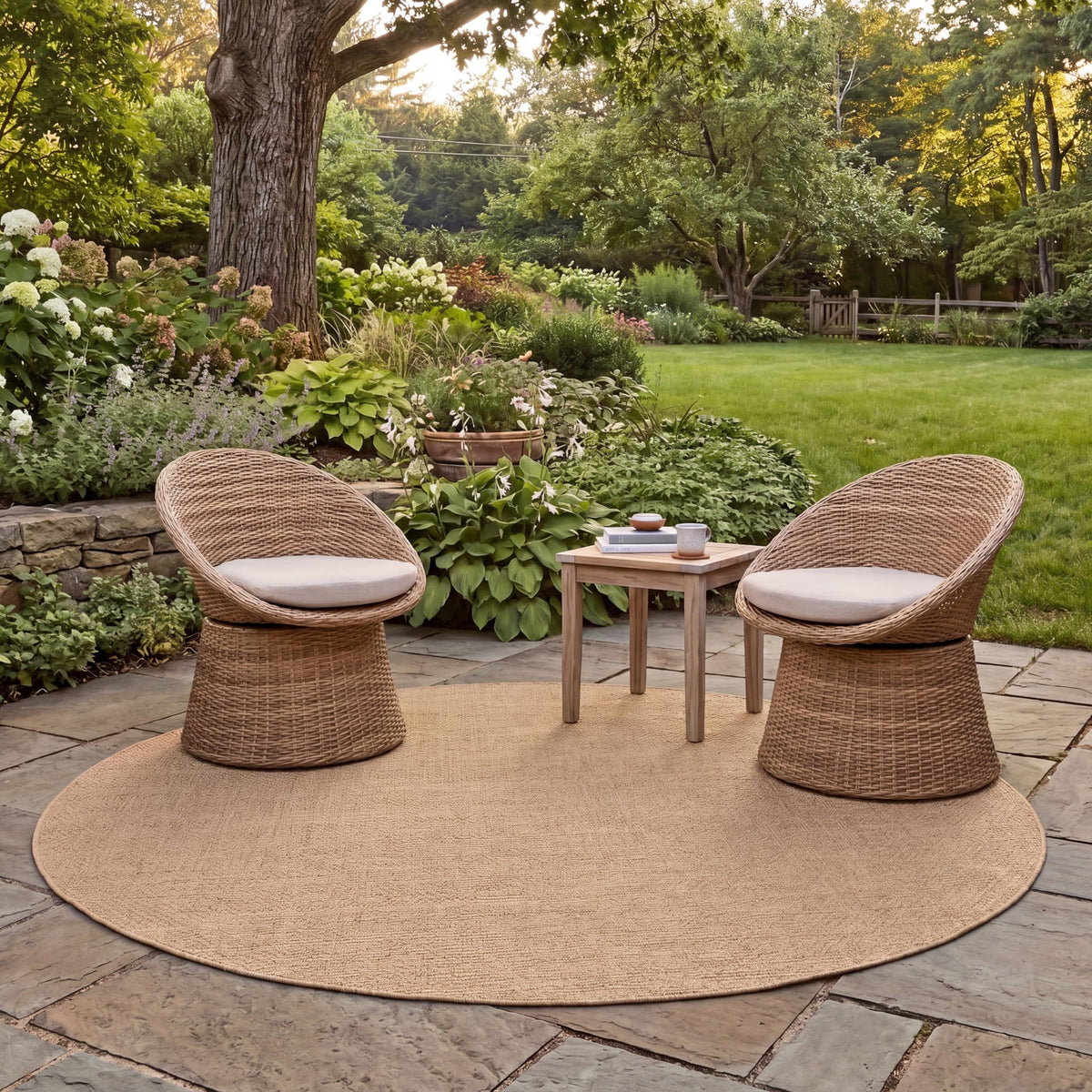 SAFAVIEH Washable Rug Outdoor Courtyard Collection - 8' x 10', Natural & Cream, Non-Shedding & Easy Cleaning, Ideal for Patio, Backyard, Mudroom, DIning Space (CY8521-03012)