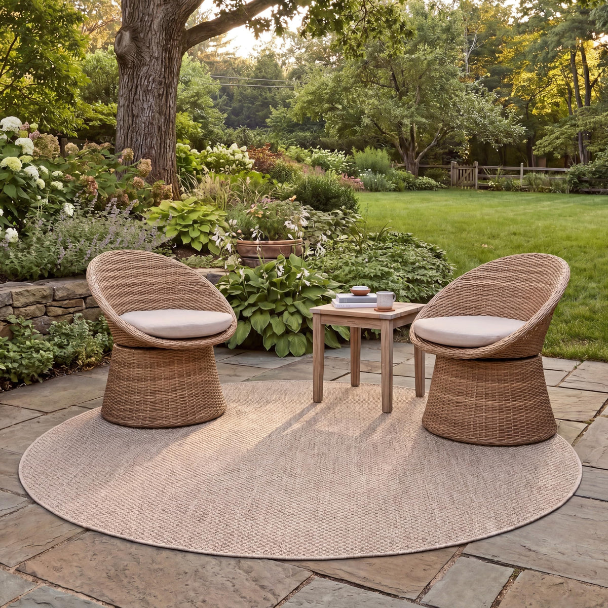SAFAVIEH Washable Rug Outdoor Courtyard Collection - 8' x 10', Natural & Cream, Non-Shedding & Easy Cleaning, Ideal for Patio, Backyard, Mudroom, DIning Space (CY8521-03012)