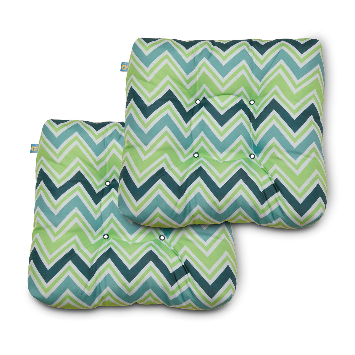 DUCKCOVERS® Water-Resistant Indoor/Outdoor Seat Cushions, 19 x 19 x 5 Inch, 2 Pack, Periwinkle Blue