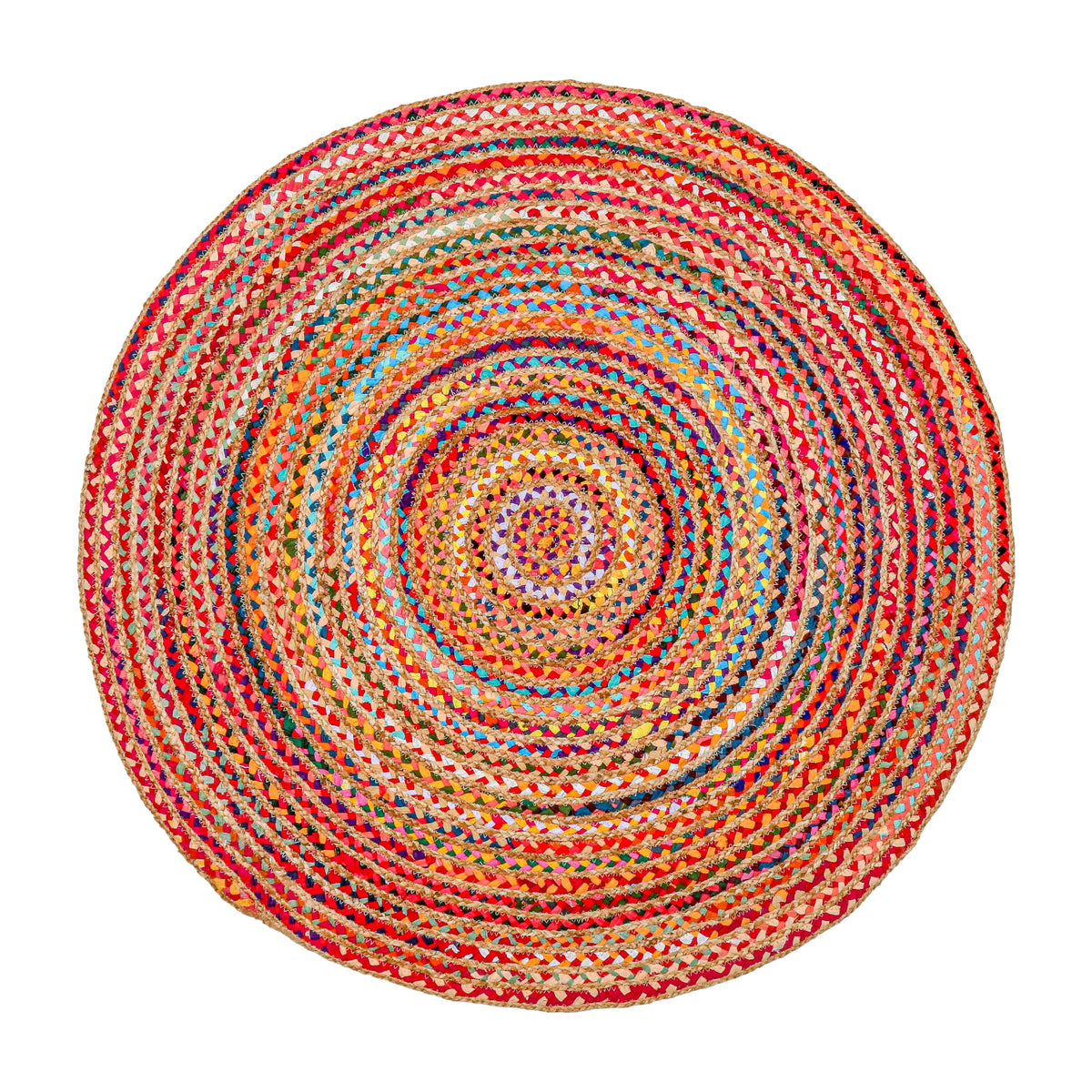 Hausattire Jute Braided Woven Kitchen Rug 2x3 Feet - Natural