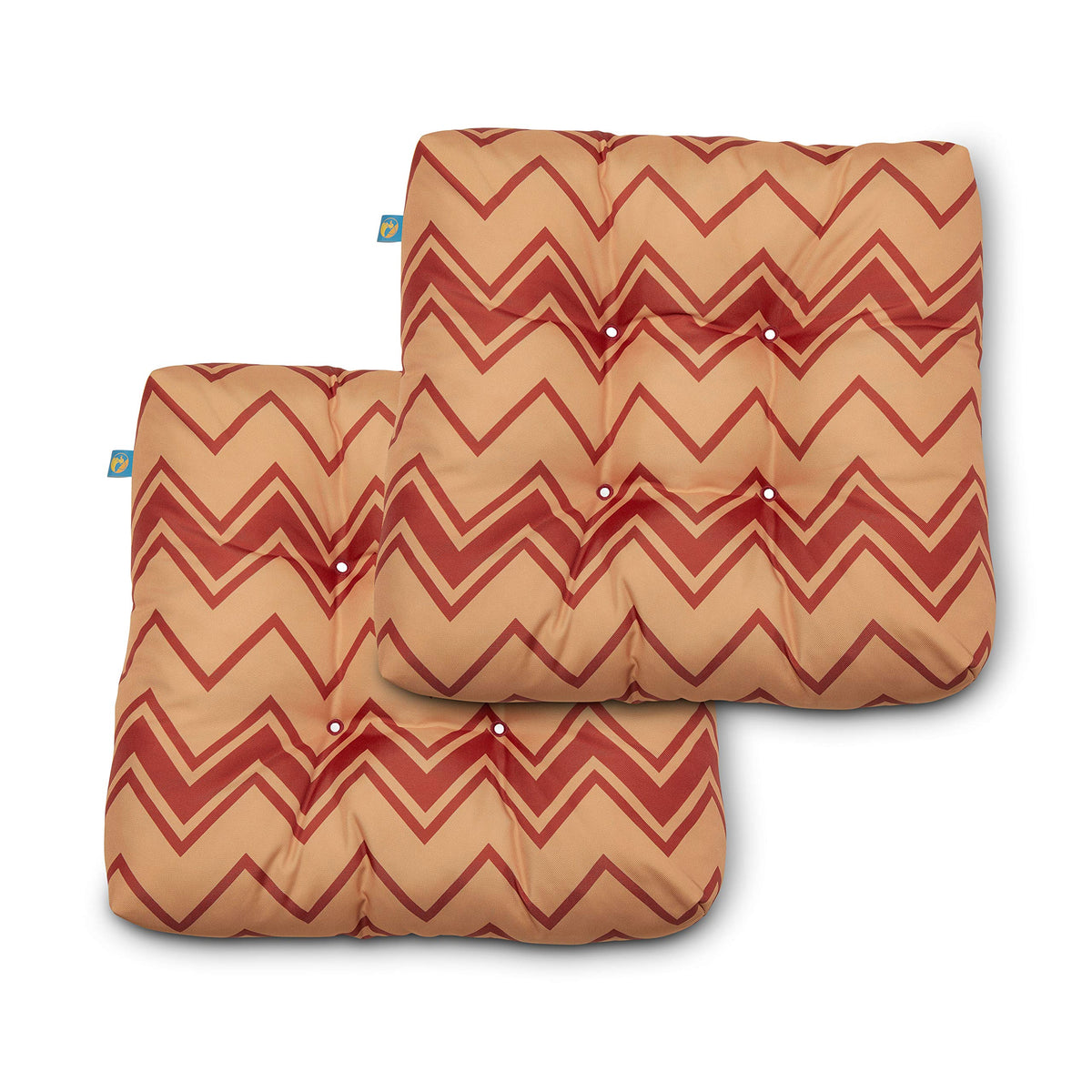 DUCKCOVERS® Water-Resistant Indoor/Outdoor Seat Cushions, 19 x 19 x 5 Inch, 2 Pack, Periwinkle Blue