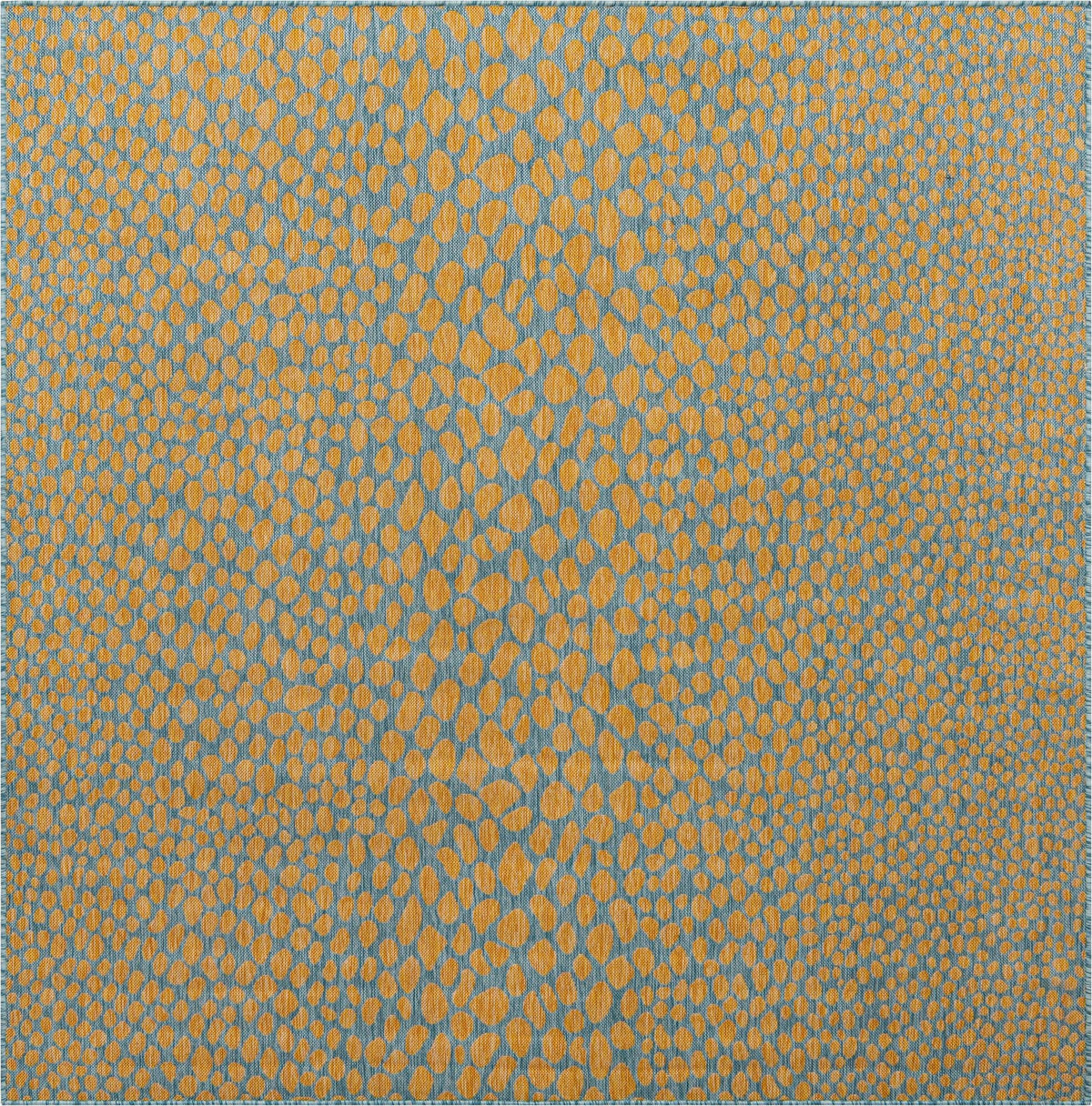 Unique Loom Outdoor Collection Area Rug - Cape Town (9' x 12' Rectangle, Blue/Ivory)