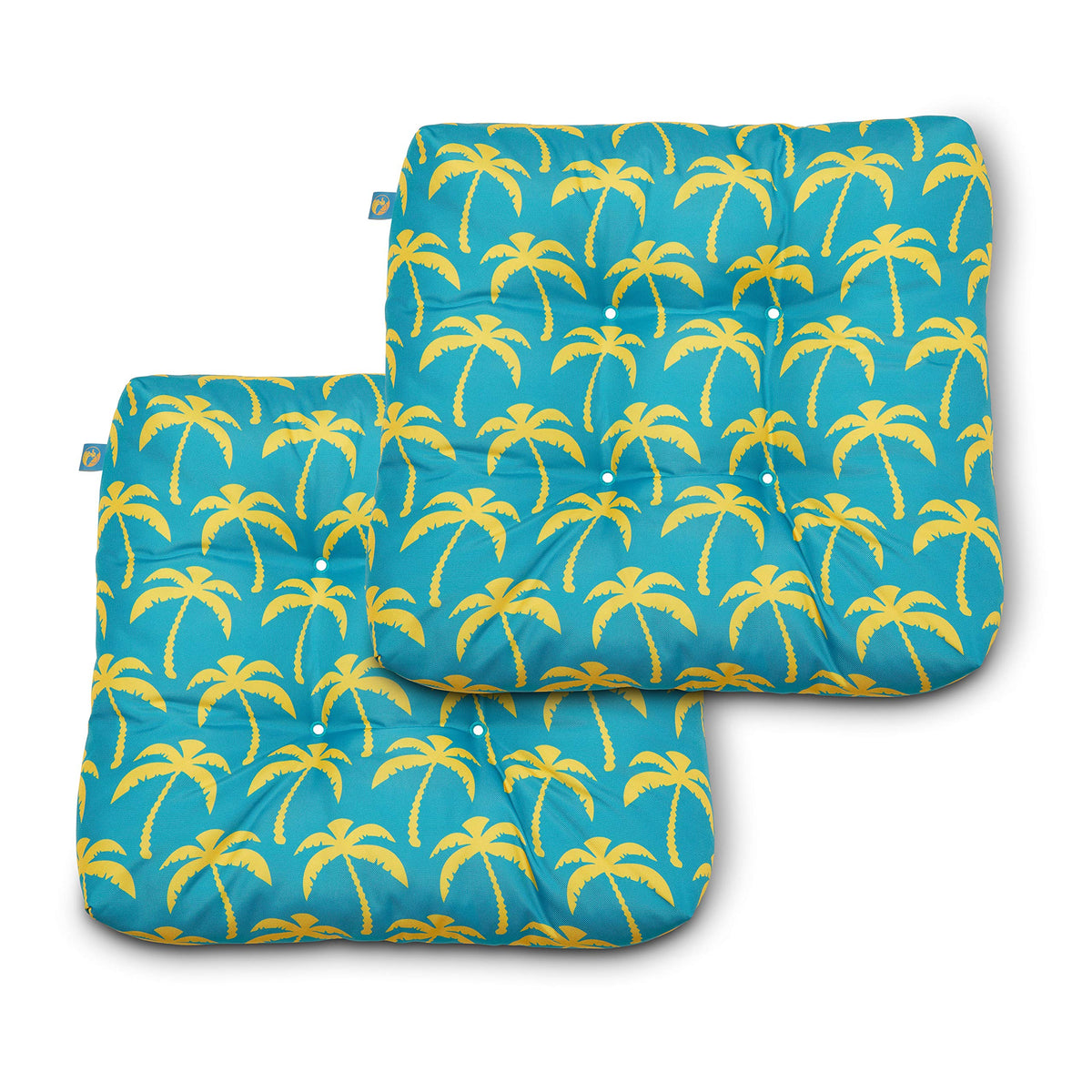 DUCKCOVERS® Water-Resistant Indoor/Outdoor Seat Cushions, 19 x 19 x 5 Inch, 2 Pack, Periwinkle Blue