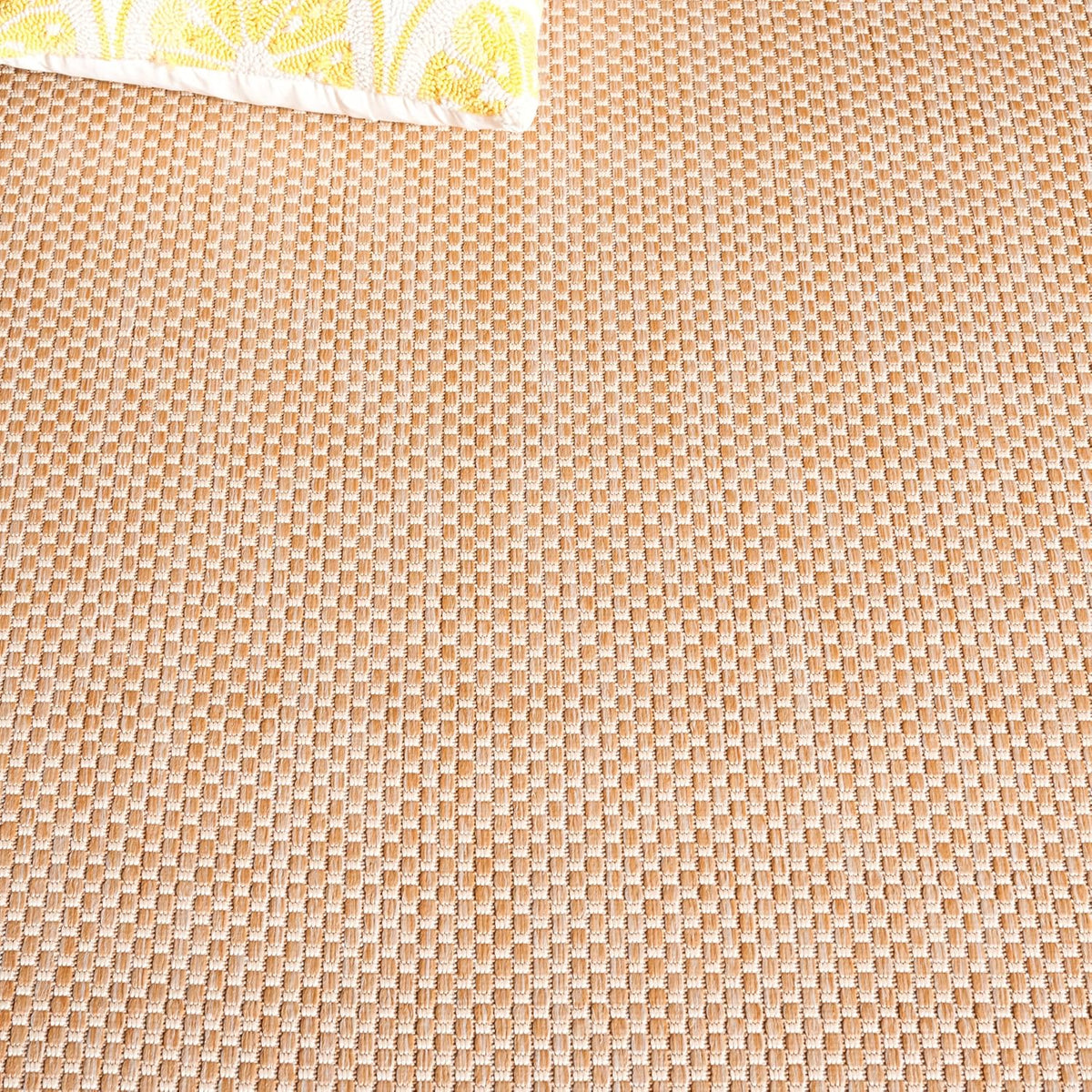 SAFAVIEH Washable Rug Outdoor Courtyard Collection - 8' x 10', Natural & Cream, Non-Shedding & Easy Cleaning, Ideal for Patio, Backyard, Mudroom, DIning Space (CY8521-03012)