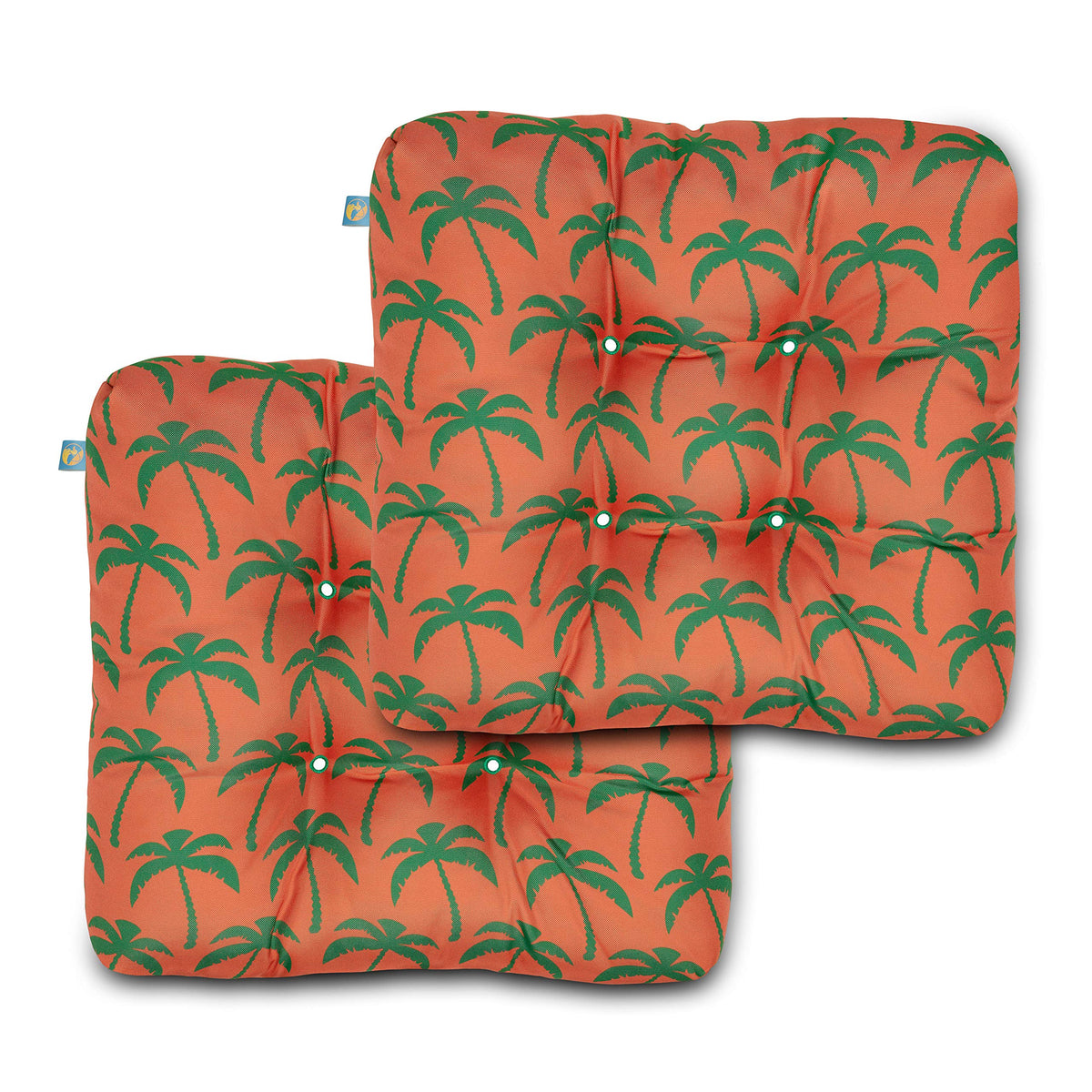 DUCKCOVERS® Water-Resistant Indoor/Outdoor Seat Cushions, 19 x 19 x 5 Inch, 2 Pack, Periwinkle Blue