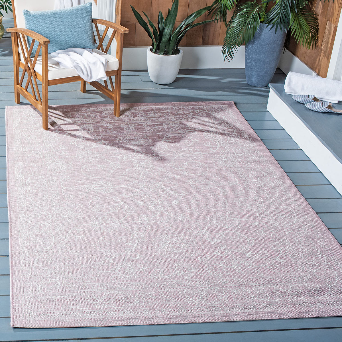SAFAVIEH Courtyard Collection 8' x 10' Turquoise CY8680 Indoor/ Outside Waterproof Easy cleansingPatio Backyard Mudroom Area Mat