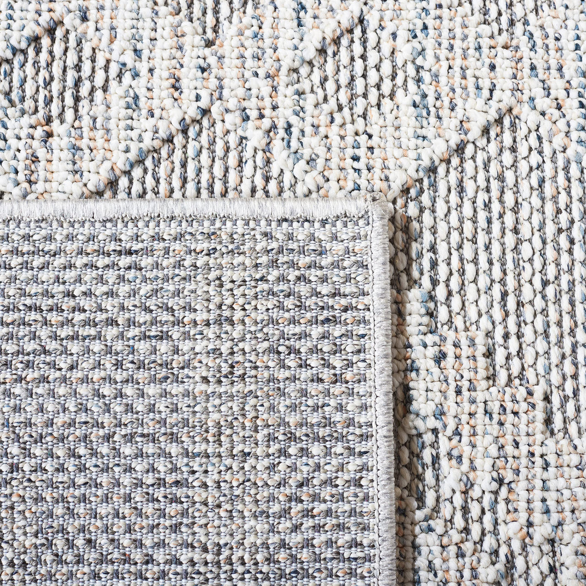 SAFAVIEH Washable Rug Outdoor Global Collection - 8' x 10', Beige & Ivory, Non-Shedding & Easy to Clean, Ideal for Patio, Backyard, Mudroom (GLB210C)