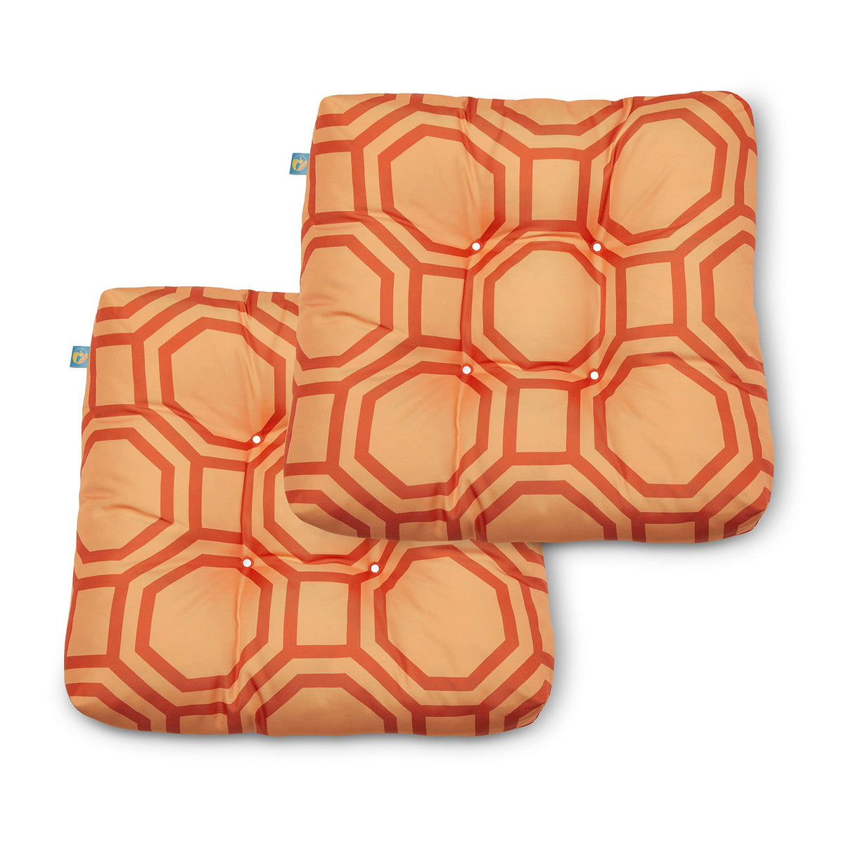 DUCKCOVERS® Water-Resistant Indoor/Outdoor Seat Cushions, 19 x 19 x 5 Inch, 2 Pack, Periwinkle Blue