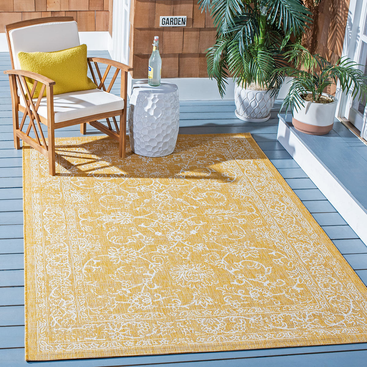 SAFAVIEH Courtyard Collection 8' x 10' Turquoise CY8680 Indoor/ Outside Waterproof Easy cleansingPatio Backyard Mudroom Area Mat