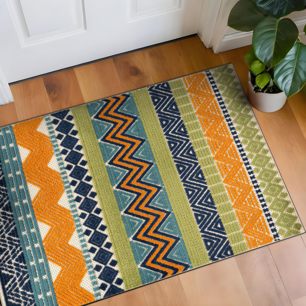 Rugshop Marbella Indoor/Outdoor Contemporary Boho Area Rug Gray 7'10" x 10'