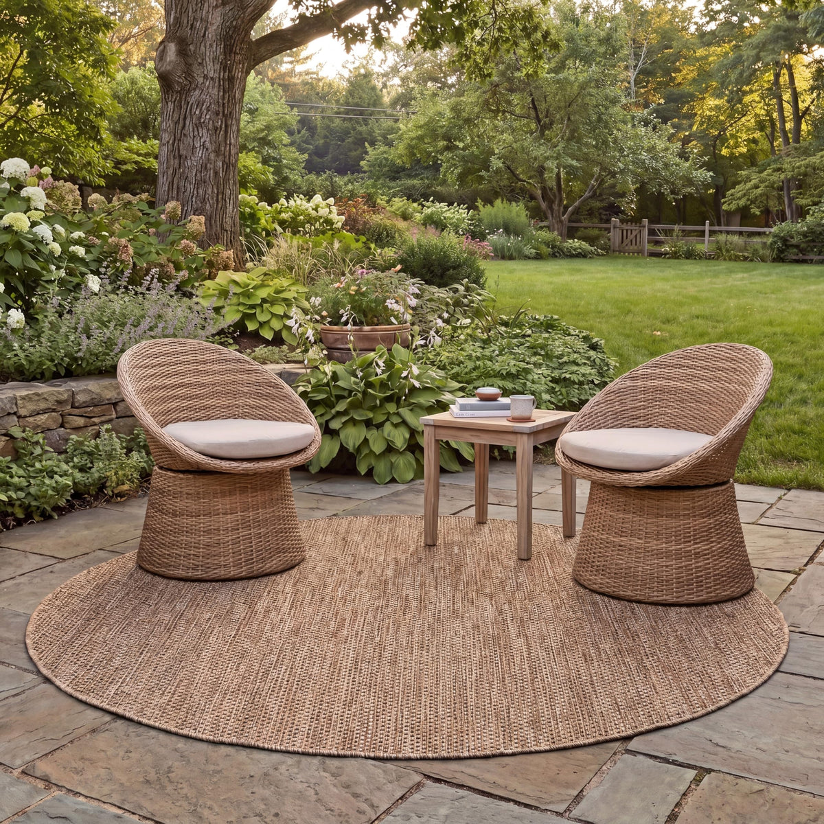 SAFAVIEH Washable Rug Outdoor Courtyard Collection - 8' x 10', Natural & Cream, Non-Shedding & Easy Cleaning, Ideal for Patio, Backyard, Mudroom, DIning Space (CY8521-03012)