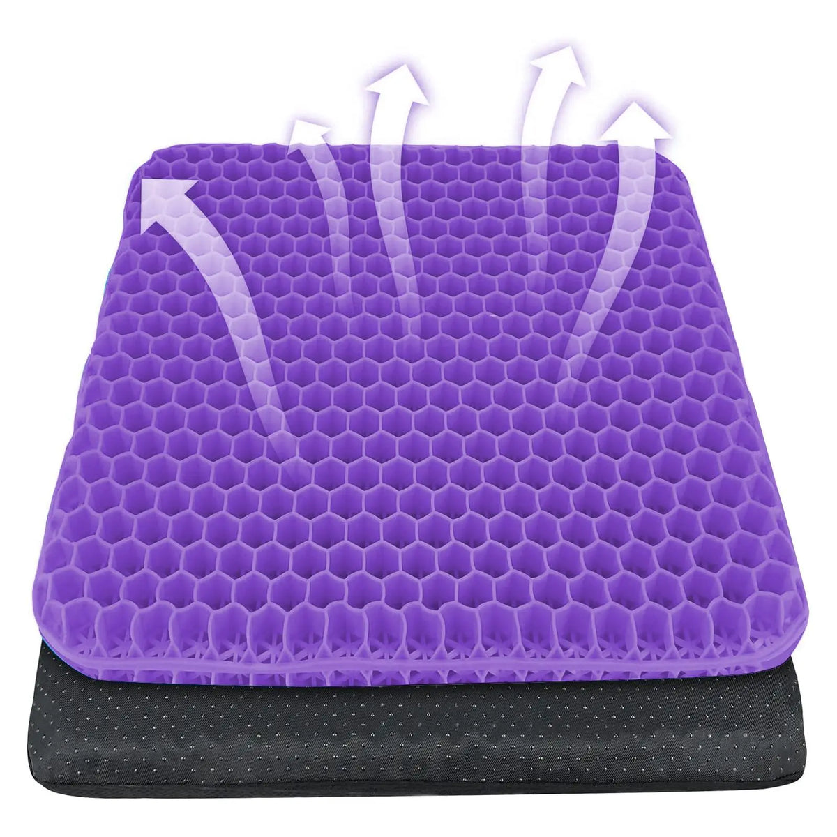 Honeycomb Structure Gel Seat Cushion - Ergonomic Tailbone & Hip Support, Thick Cooling Breathable Fabric Pad, Weight Distribution, Long Sitting Support, Non-Slip Washable Cover for Office Chair, Wheelchair,sohochic
