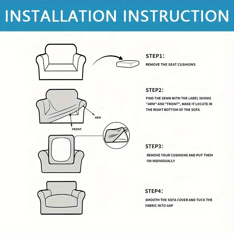 Chair Covers with Arms, Super Stretch Chair Slipcover for Living Room, Anti Slip Dustproof Couch Protector