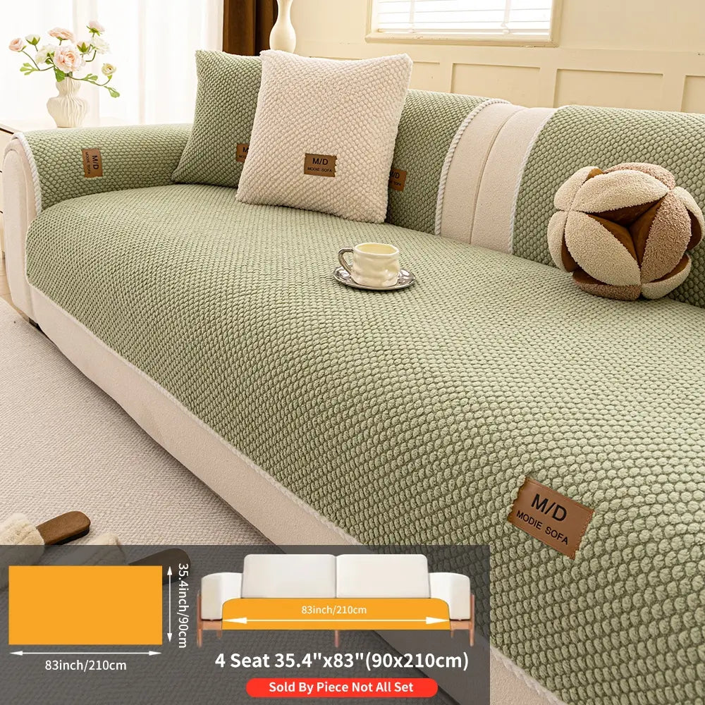 Non-Slip Soft Sofa Cushion, Durable Pet-Friendly Couch Protector, Reusable Couch Protector, Washable Dustproof Sofa Cover, Dustproof Sofa Slipcover, Universal Home Decor, Washable Couch Covers, Slipcover For Sofa
