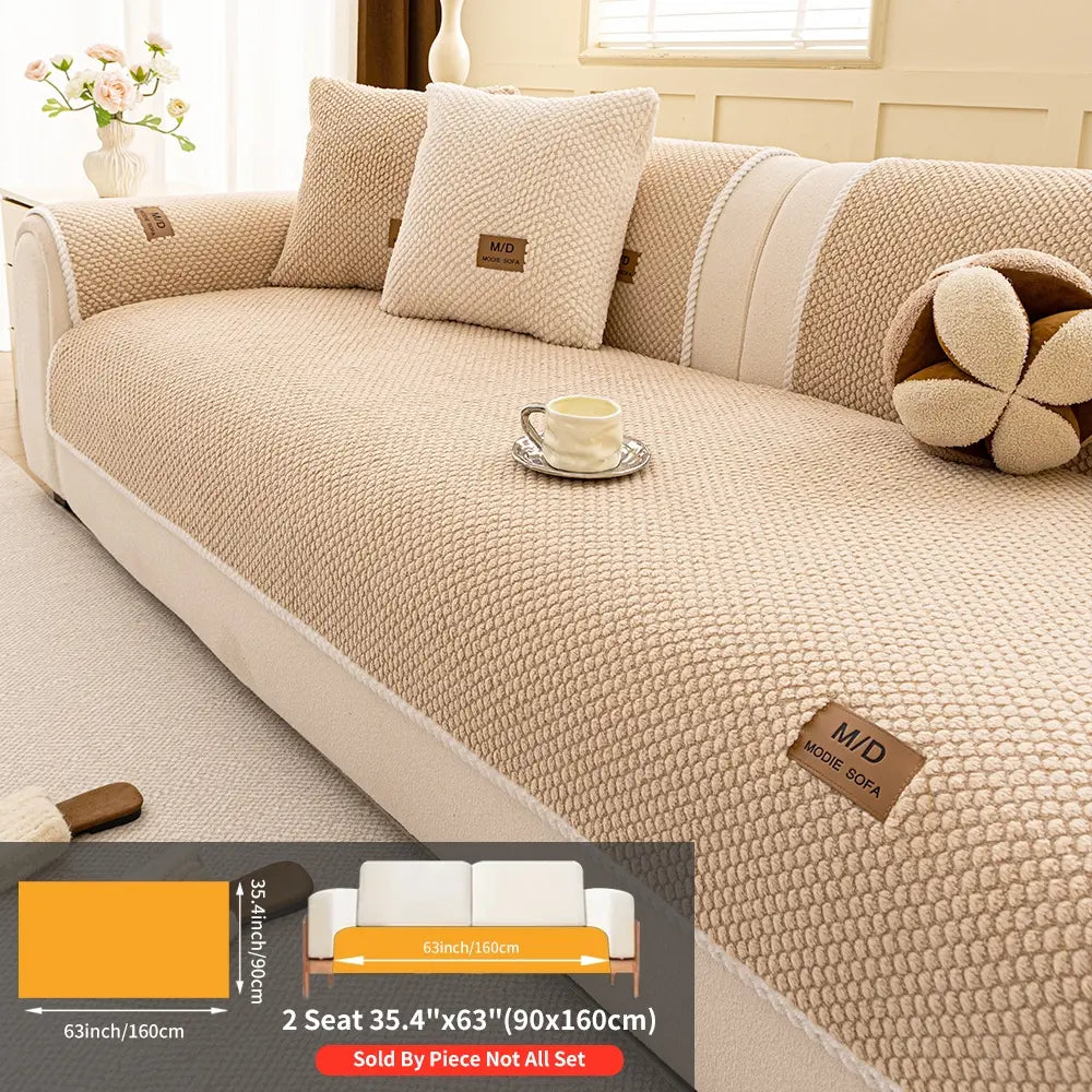 Non-Slip Soft Sofa Cushion, Durable Pet-Friendly Couch Protector, Reusable Couch Protector, Washable Dustproof Sofa Cover, Dustproof Sofa Slipcover, Universal Home Decor, Washable Couch Covers, Slipcover For Sofa