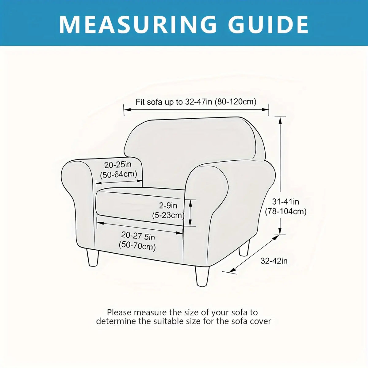 Chair Covers with Arms, Super Stretch Chair Slipcover for Living Room, Anti Slip Dustproof Couch Protector