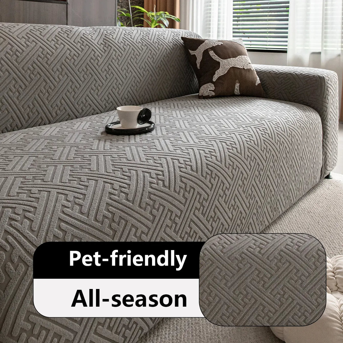 High-End Living Room Cover Cloth, Anti-Cat Scratch Sofa Protector, Washable Couch Protector, All-Season Use, Hand Wash and Easy to Clean, No Odor, Dustproof Sofa Slipcover, Sofa Covers Washable