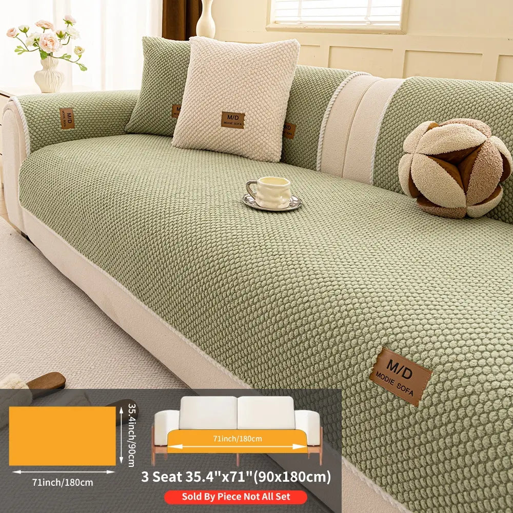 Non-Slip Soft Sofa Cushion, Durable Pet-Friendly Couch Protector, Reusable Couch Protector, Washable Dustproof Sofa Cover, Dustproof Sofa Slipcover, Universal Home Decor, Washable Couch Covers, Slipcover For Sofa