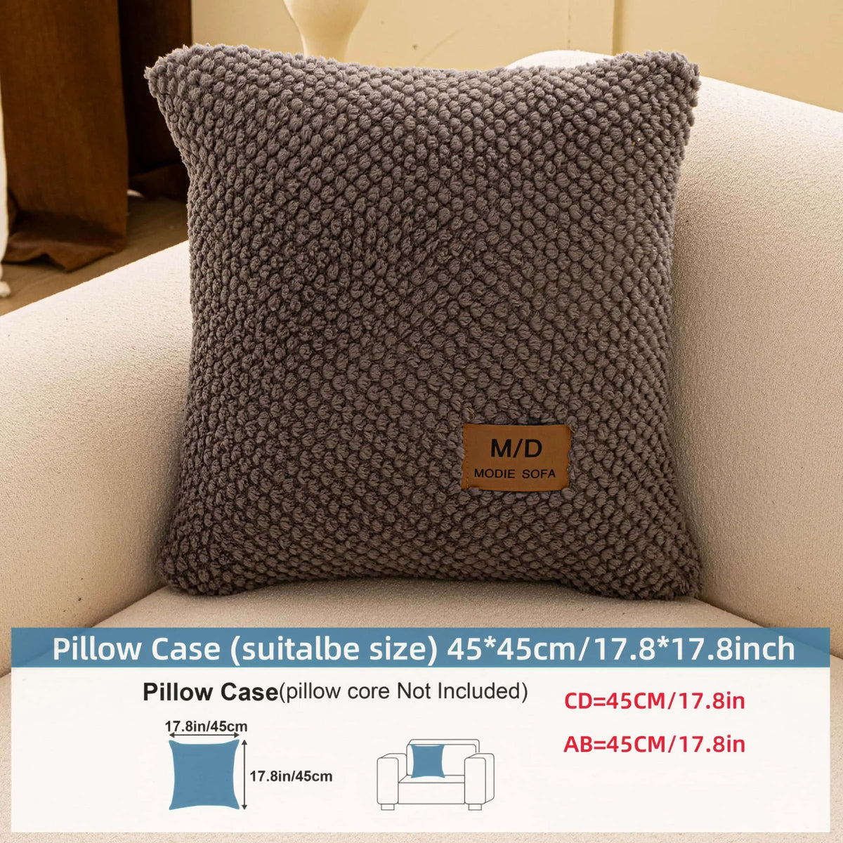 Luxury Thick Removable Couch Cover, 1 Count Soft Textured Seat Pad, Non-Slip Washable Universal Sofa Protector, Sectional Sofa Slipcovers, Pet-Friendly Modern Slipcover for Sectional, Loveseat and 3-Seater Couch #GLOBAL PICKS