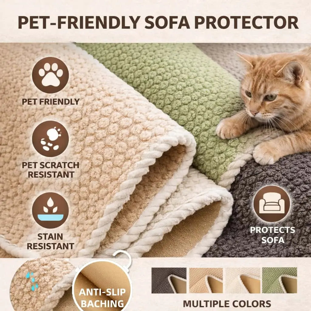Luxury Thick Removable Couch Cover, 1 Count Soft Textured Seat Pad, Non-Slip Washable Universal Sofa Protector, Sectional Sofa Slipcovers, Pet-Friendly Modern Slipcover for Sectional, Loveseat and 3-Seater Couch #GLOBAL PICKS