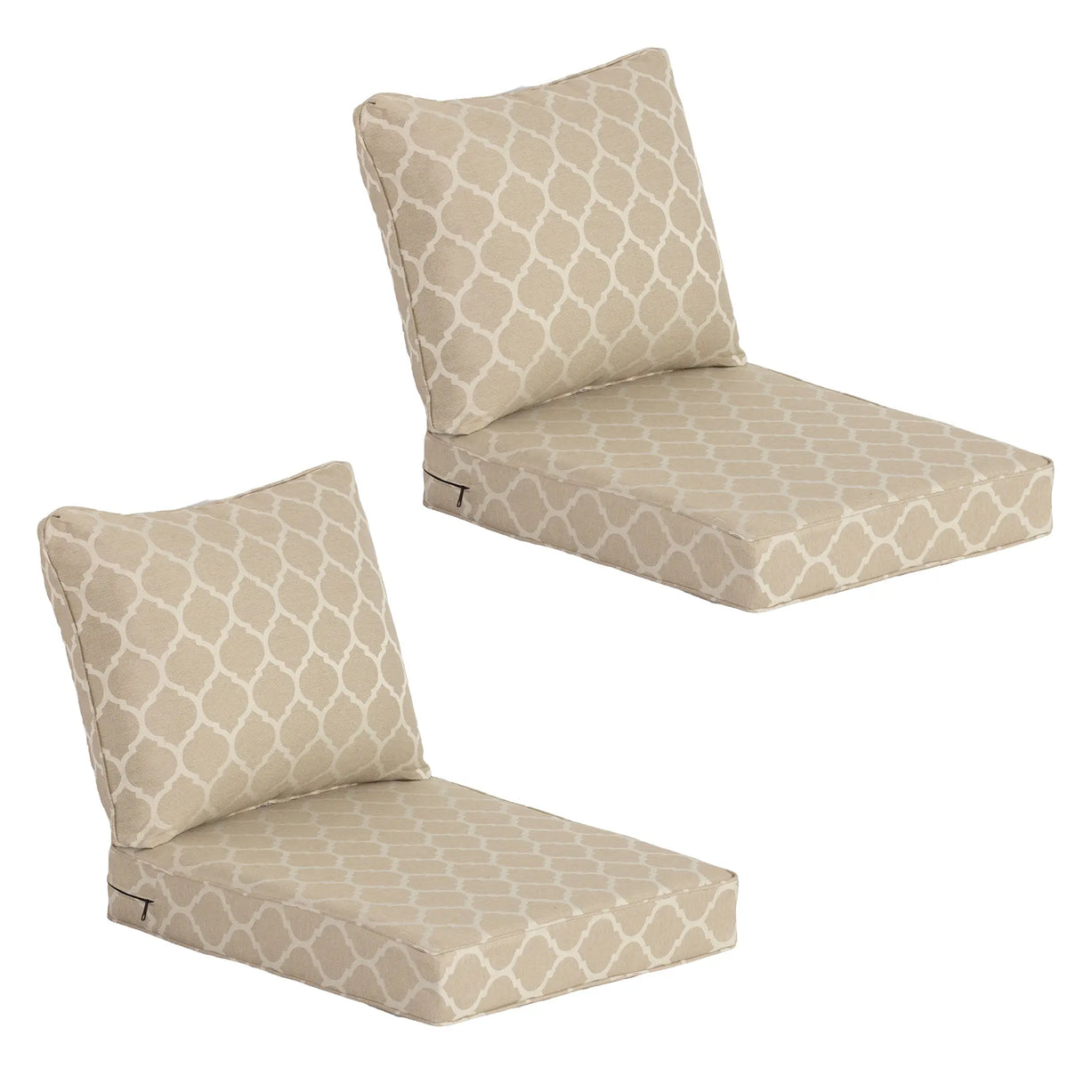 COZYVIDA Outdoor Patio Deep Seat Cushion Set, 2 Pieces — Fade-Resistant, Waterproof Cushions for Outdoor Furniture Chairs, 30D High-Elastic Foam, Suitable for Sofas and Chairs, 24 x 28 inches
