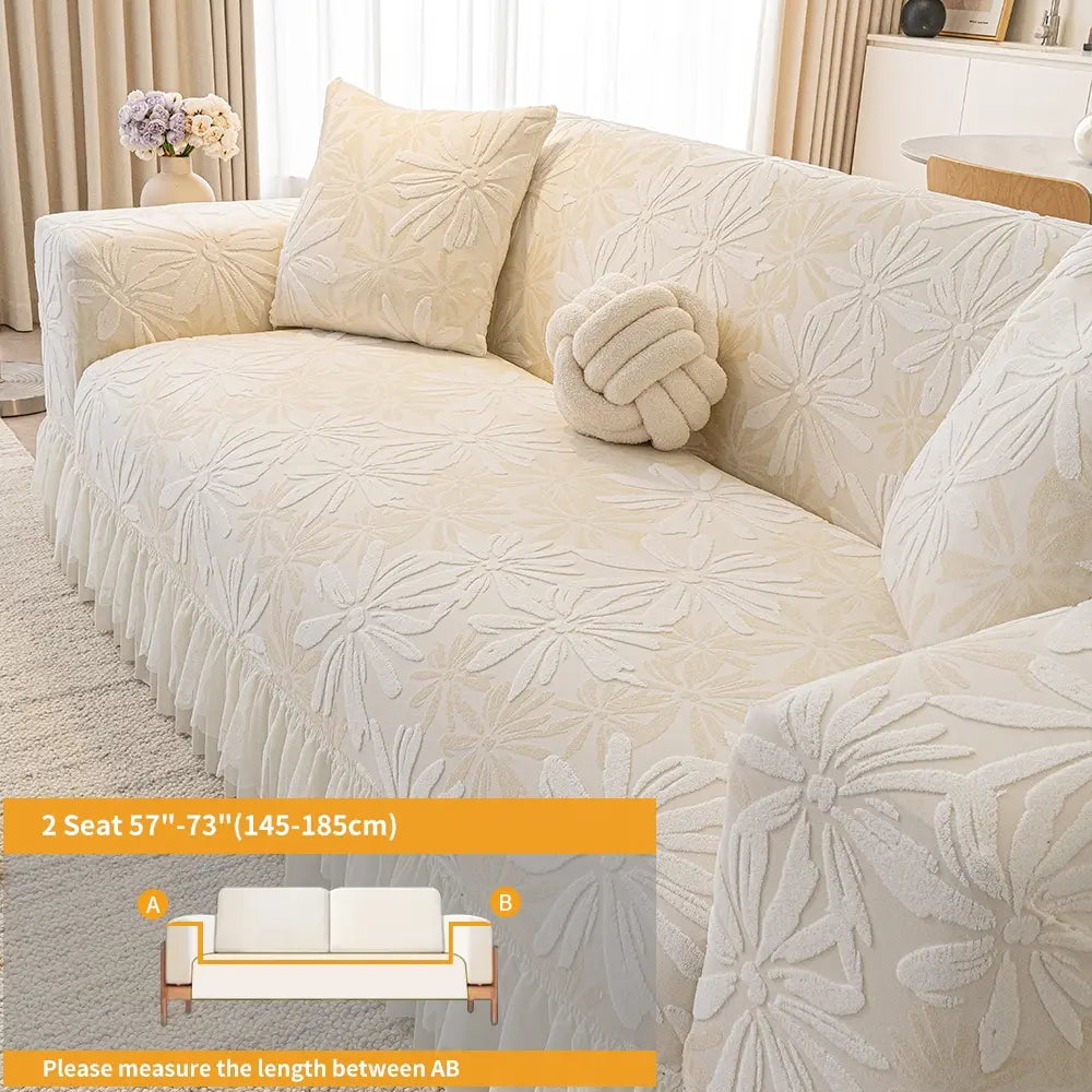 Floral Sofa Slipcover, Anti-Slip Full Coverage Lazy Elastic Furniture Protector, Washable Sofa Protector, High Elasticity Reusable Sofa Cover, All Seasons Use, Dustproof Sofa Slipcover, Washable Sofa Covers, Couch Covers For Sofa
