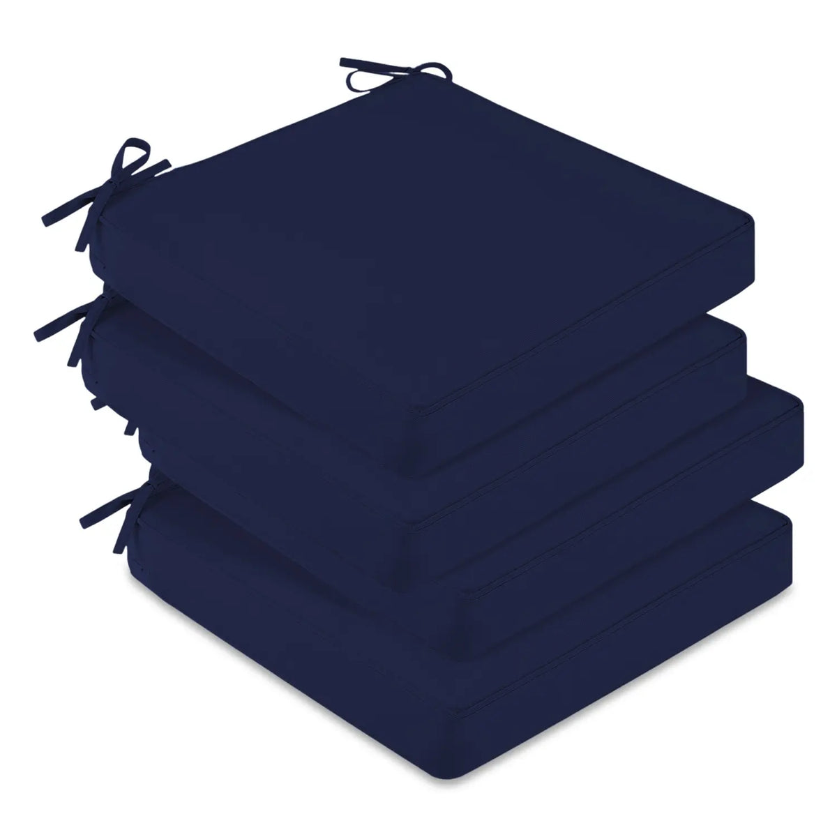 【Back to School】Downluxe Waterproof Outdoor Chair Cushions, Patio Chair Cushion with Non-Slip Ties & Handle, Square Outdoor Cushion for Patio Furniture with Removable Cover, 19" x 19" x 3",dorm essentials,home decor,home essentials,sohochic