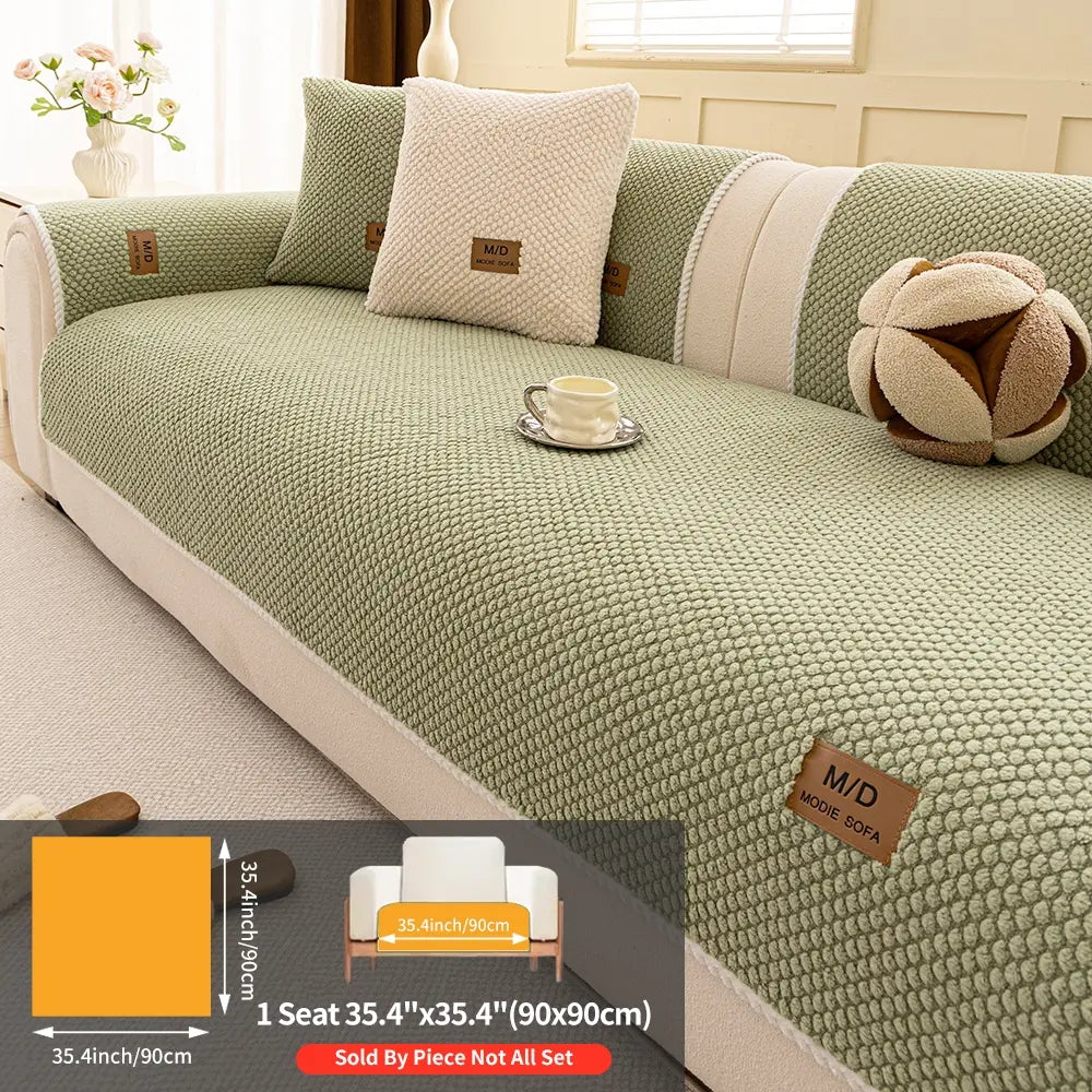 Non-Slip Soft Sofa Cushion, Durable Pet-Friendly Couch Protector, Reusable Couch Protector, Washable Dustproof Sofa Cover, Dustproof Sofa Slipcover, Universal Home Decor, Washable Couch Covers, Slipcover For Sofa
