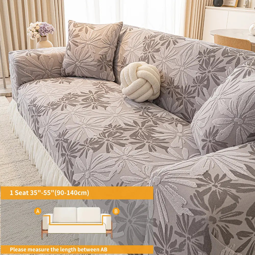 Floral Sofa Slipcover, Anti-Slip Full Coverage Lazy Elastic Furniture Protector, Washable Sofa Protector, High Elasticity Reusable Sofa Cover, All Seasons Use, Dustproof Sofa Slipcover, Washable Sofa Covers, Couch Covers For Sofa