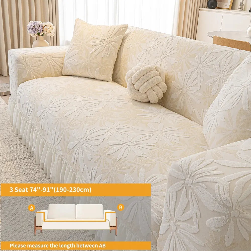 Floral Sofa Slipcover, Anti-Slip Full Coverage Lazy Elastic Furniture Protector, Washable Sofa Protector, High Elasticity Reusable Sofa Cover, All Seasons Use, Dustproof Sofa Slipcover, Washable Sofa Covers, Couch Covers For Sofa