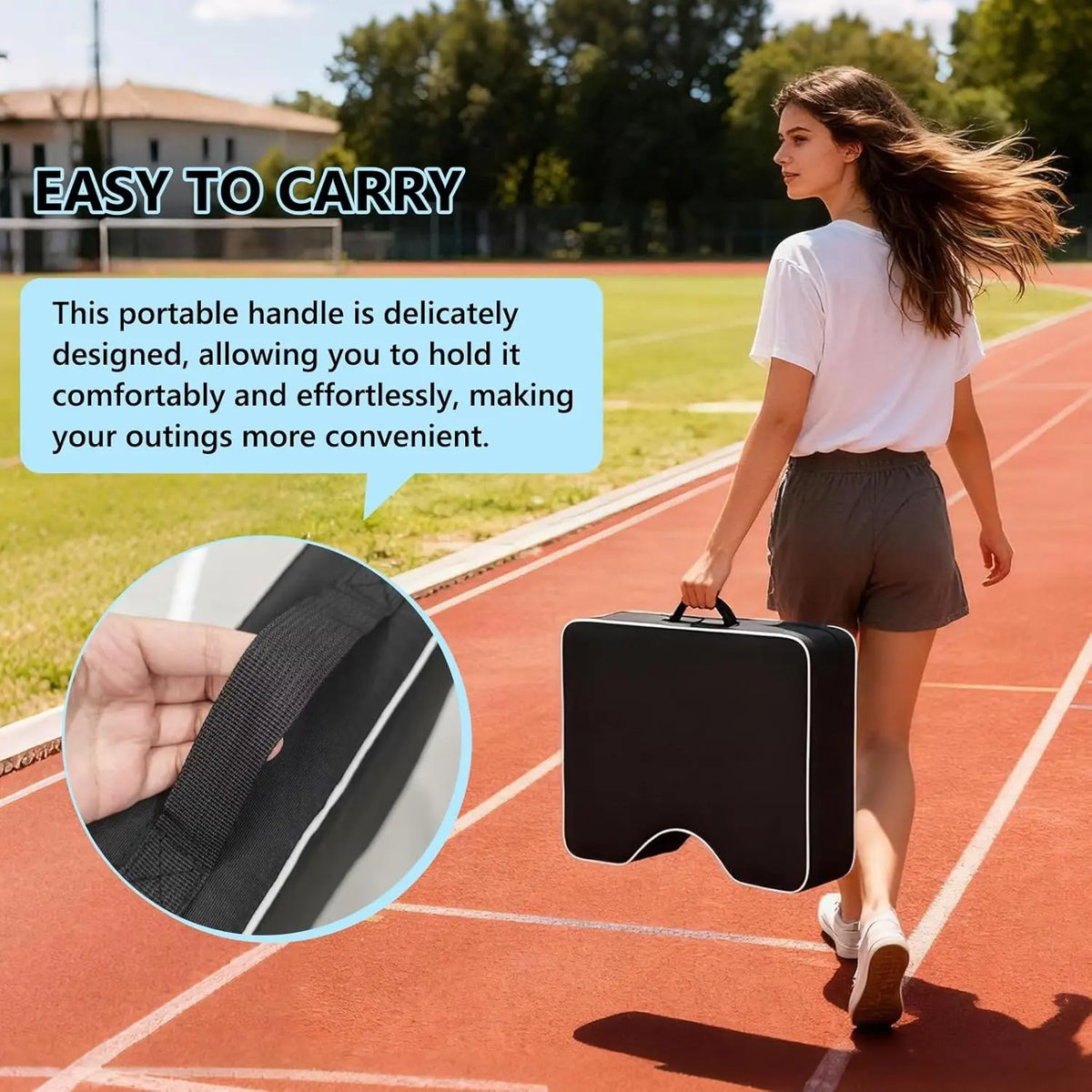 Waterproof Extra Thick 3.5" Portable Bleacher Stadium Seat Cushions for Indoor Outdoor Sports Events