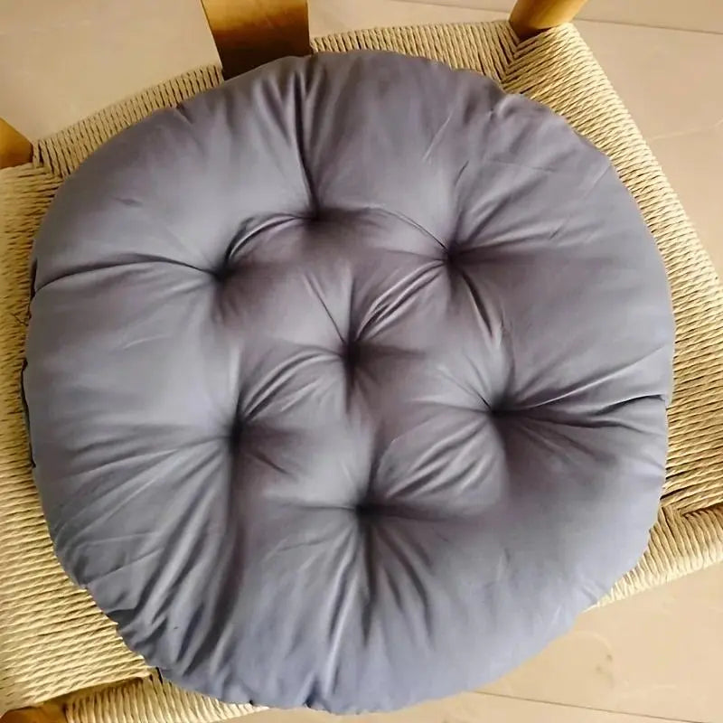 Thick Round Chair Cushion - Comfortable Washable Seat Pad for Office, Dining Room Use, Soft Reusable Everyday Seating Thick Cushion for Home & Tatami Floor