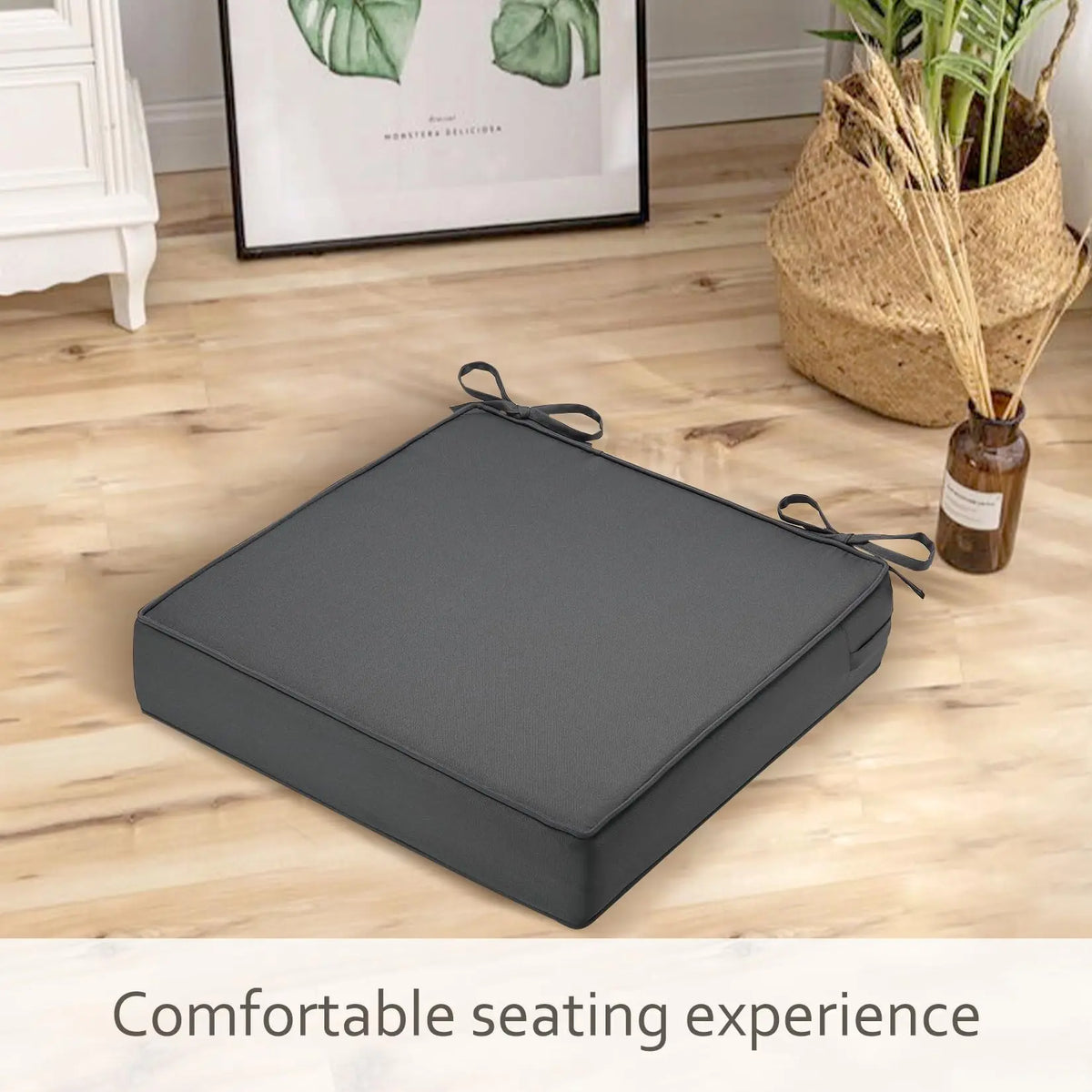 Garvee Comfortable & Waterproof – 2-Pack Outdoor Patio Chair Cushions – Thick High-Density Foam, 600D Oxford, Durable Seat Pads with Ties for Garden or Indoor