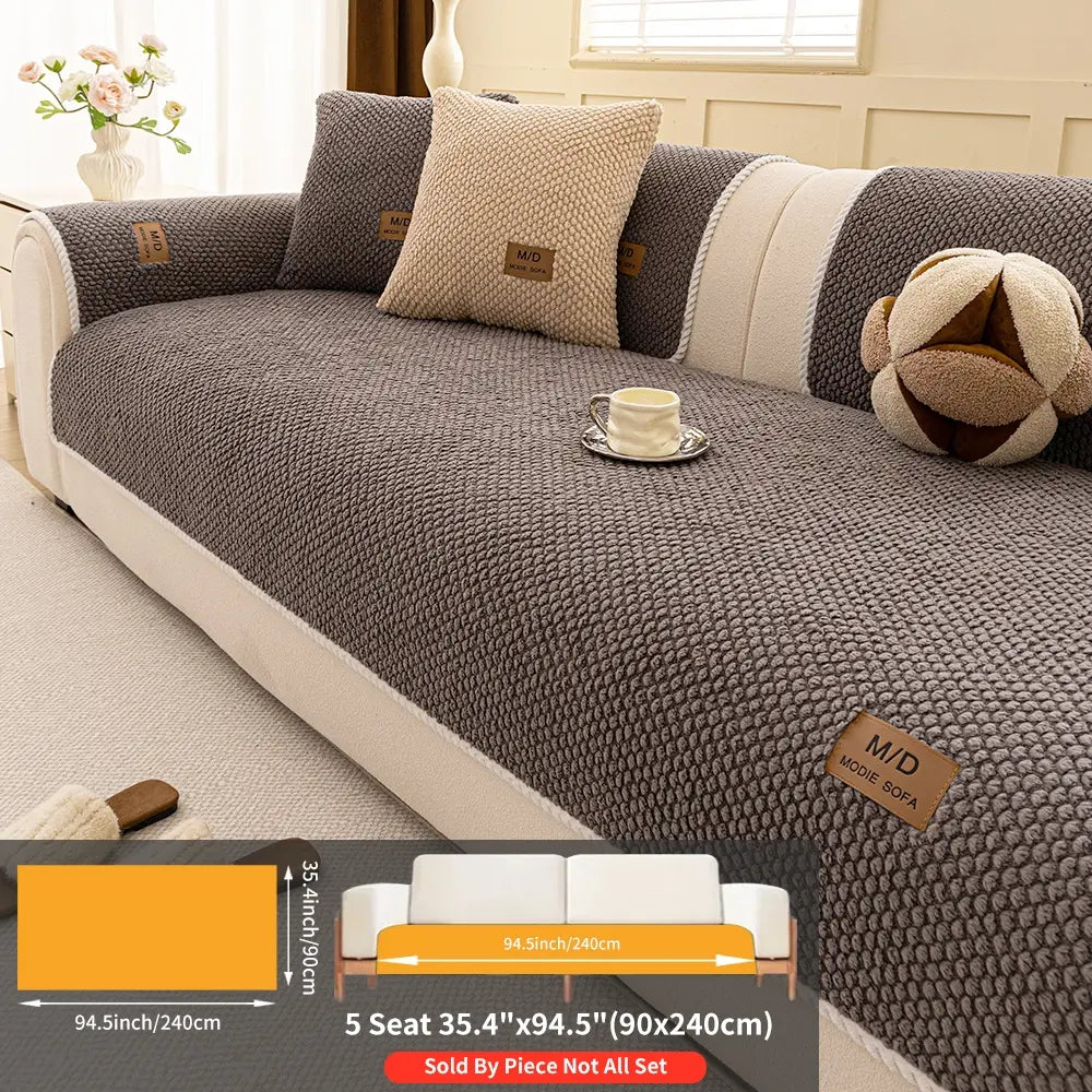 Non-Slip Soft Sofa Cushion, Durable Pet-Friendly Couch Protector, Reusable Couch Protector, Washable Dustproof Sofa Cover, Dustproof Sofa Slipcover, Universal Home Decor, Washable Couch Covers, Slipcover For Sofa