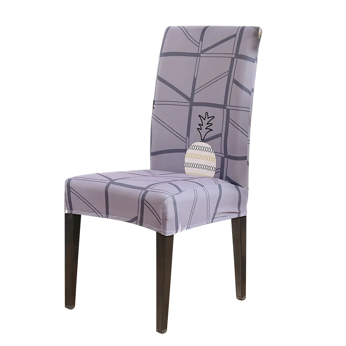 Chair Cover, 4/6 Counts Removable Washable Chair Slipcover, Dustproof Chair Protector for Home Living Room Hotel Dining Room
